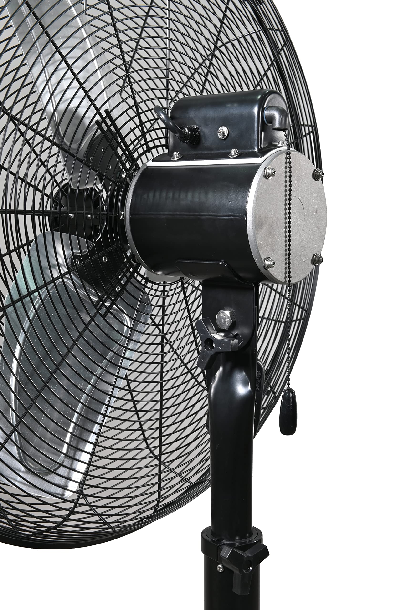 K Tool International 77723; Outdoor Waterproof Ipx4 Rated Industrial Pedestal Fan, Non Oscillating 24'' Fan With Adjustable Heig