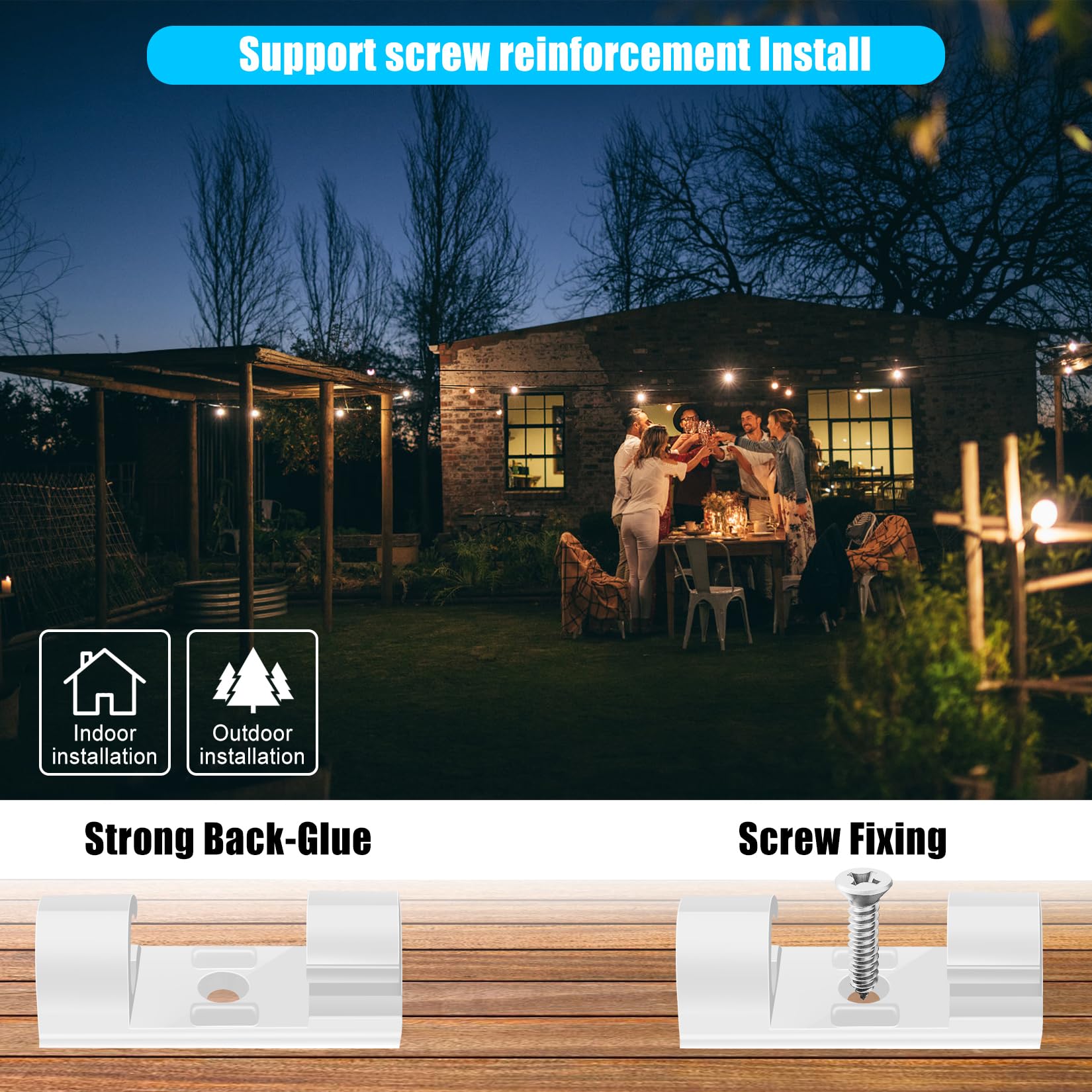 Xhf 35Pcs Large Self Adhesive Cable Clips White,Wire Clips Cable Management Wire Organizer Cord Holder For Under Desk, Car, Wall