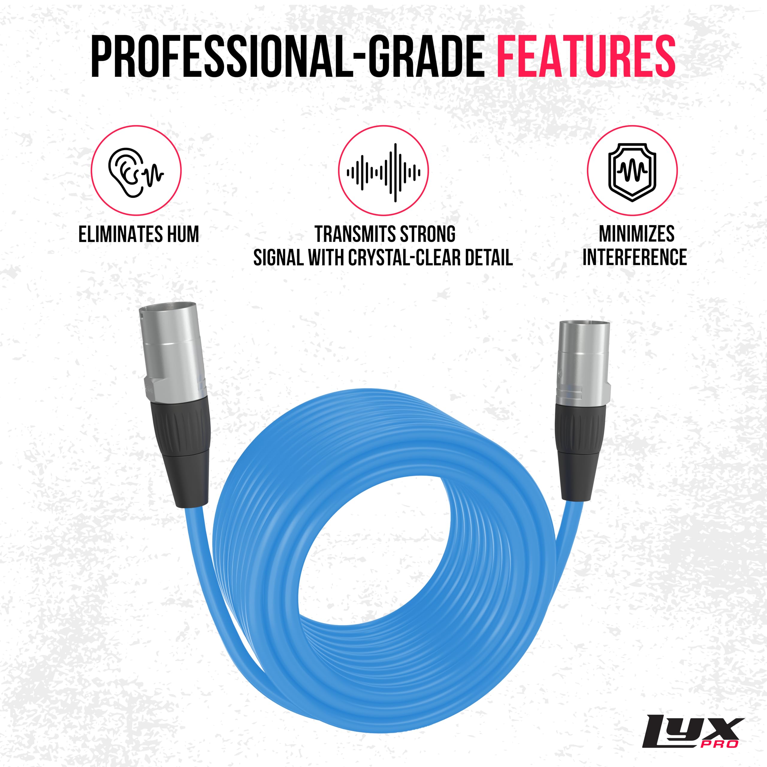 Lyxpro 150 Feet Shielded Cat6 Ethercon Cable   Professional Audio & Lighting Rj45 Cable, Studio Grade Sound Transmission, Extreme Durability   Blue