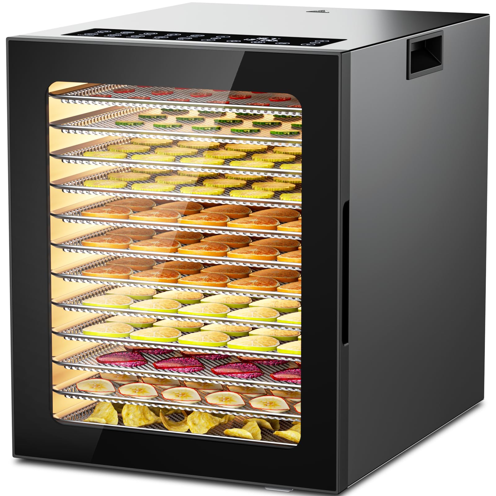 Food Dehydrator Machine, 12 Trays Stainless Steel Digital Food Dryer For Home,10 Presets, 48H Timer And Temperature Control, 850