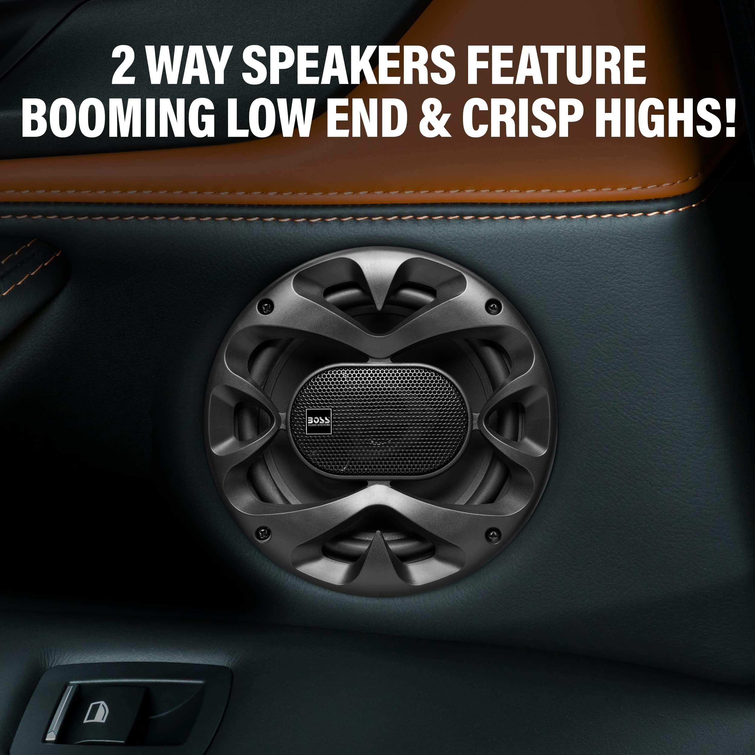 Boss Audio Systems Ch6520B Chaos Series 6.5 Inch Car Stereo Door Speakers   250 Watts Max, 2 Way, Full Range Audio, 1 Inch Tweet