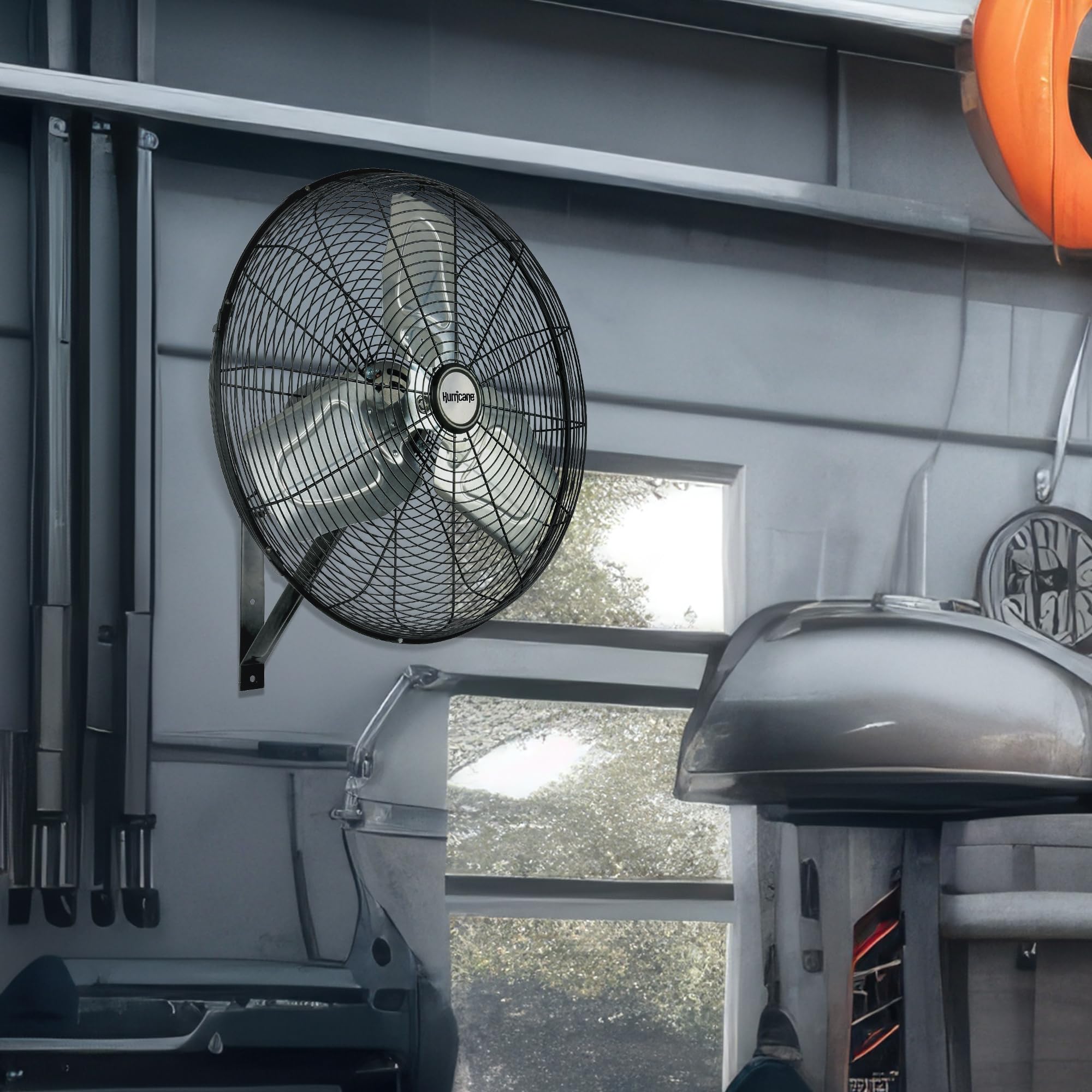 Hurricane Oscillating Wall Mount Fan, 3 Speed Cooling, Pro Commercial Grade, 20''