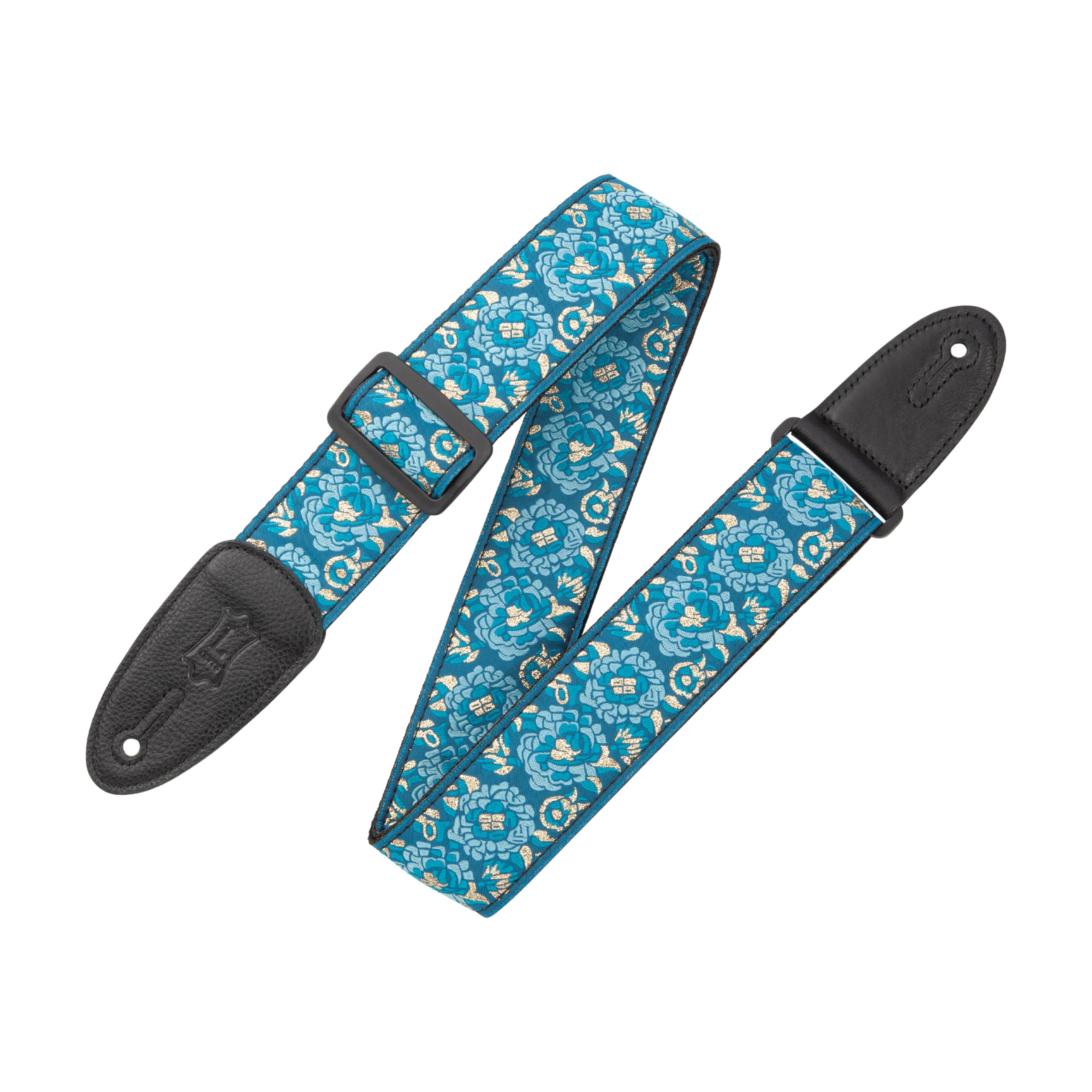 Levys Leathers Asian Print Jacquard Guitar Strap,Blue
