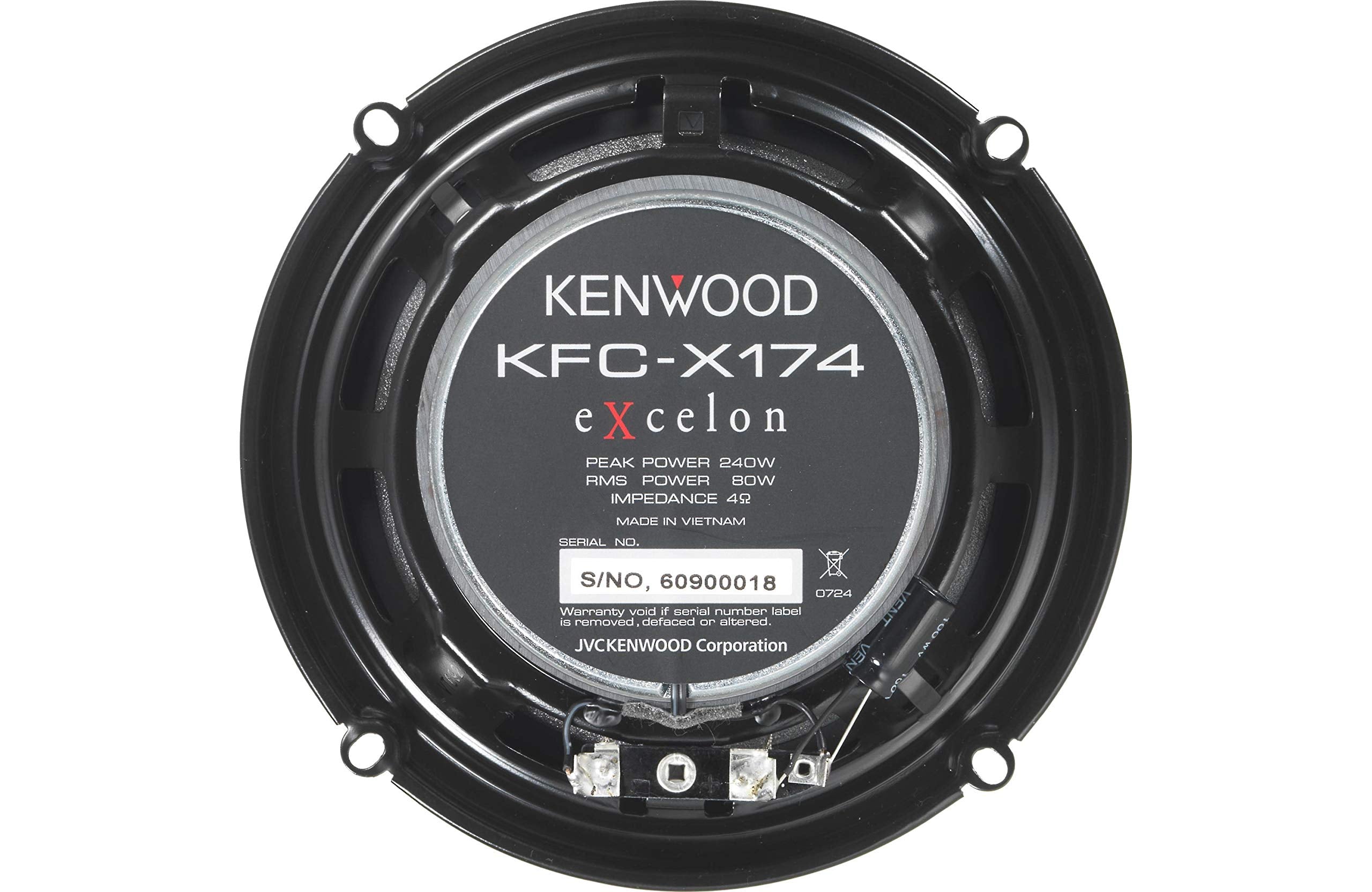 Kenwood Kfc X174 Coaxial Speakers, 6.5'', 240W