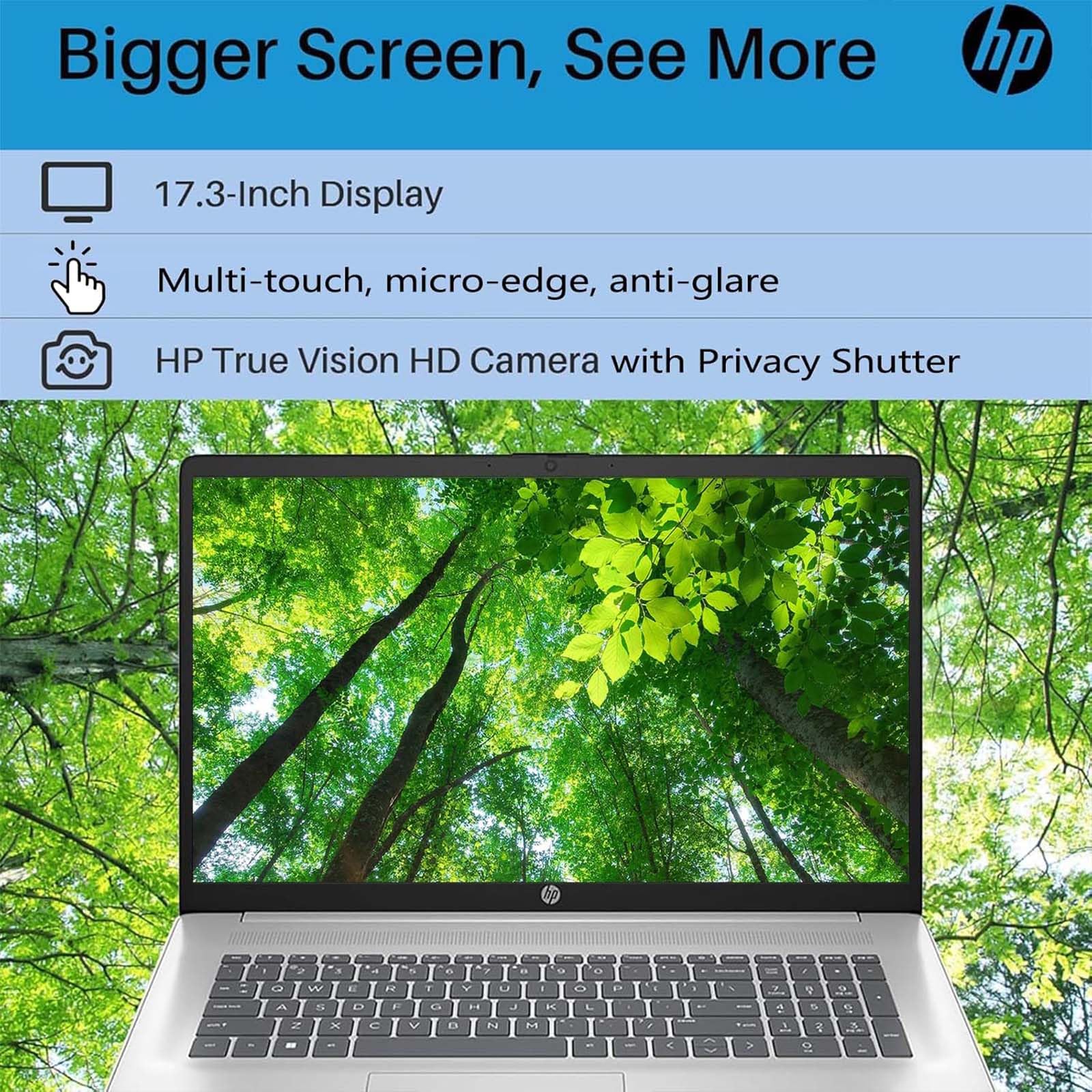 Hp 17Inch Touchscreen Laptop Ai 2024 10Core Intel I7 150U Beat I7 1355U  Backlit Keyboard  Windows 11   Office 365 One Year  64G