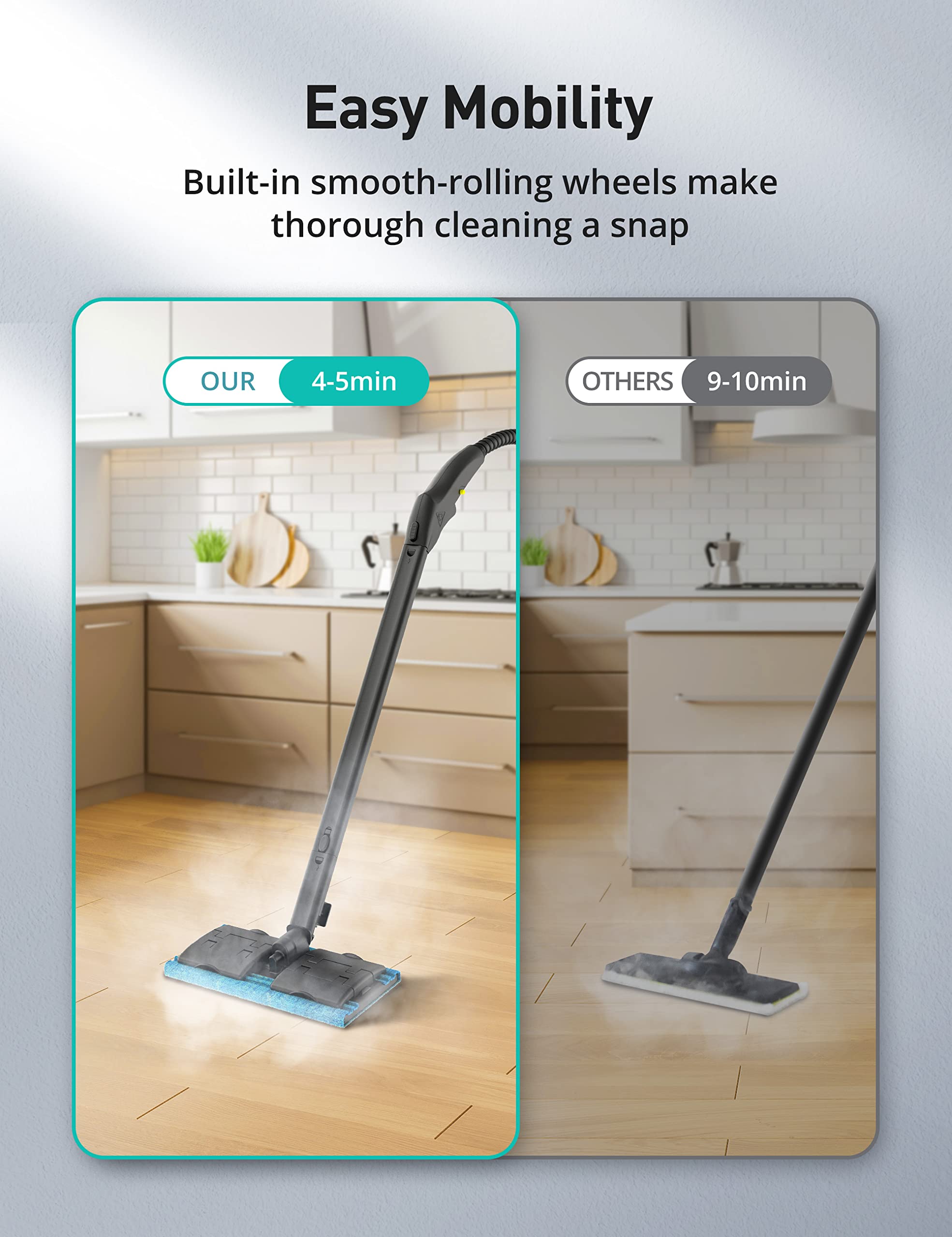 Steam Cleaner, Aspiron Steamer With 21 Accessories, Portable Multipurpose Steam Cleaner For Car 5 Mins Heating With 1.5L Tank, H