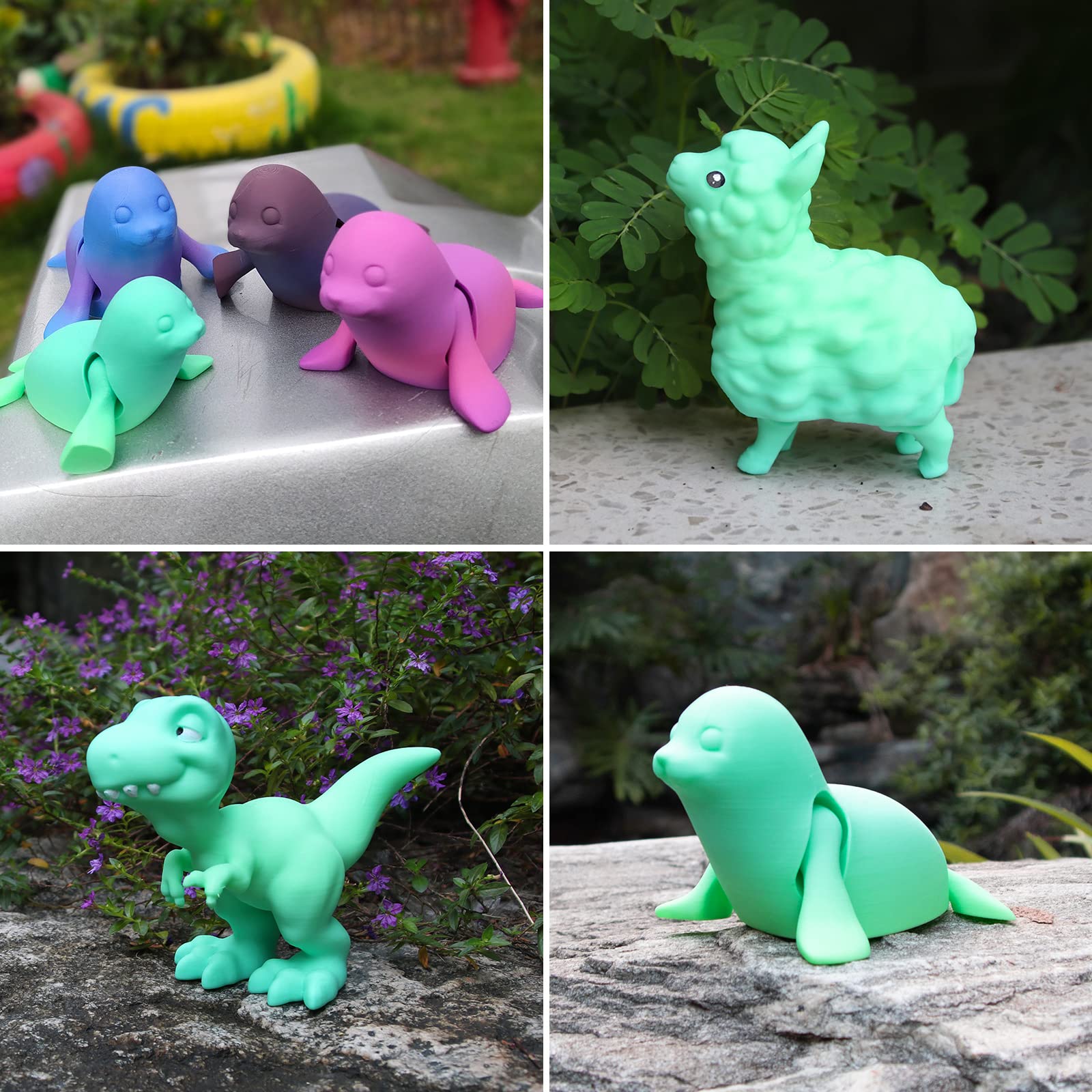 Isanmate Pla+ 3D Printer Filament, Pla Filament 1.75Mm Gradient Multicolors Filament, Color Change Rainbow Filament, Green, Blue