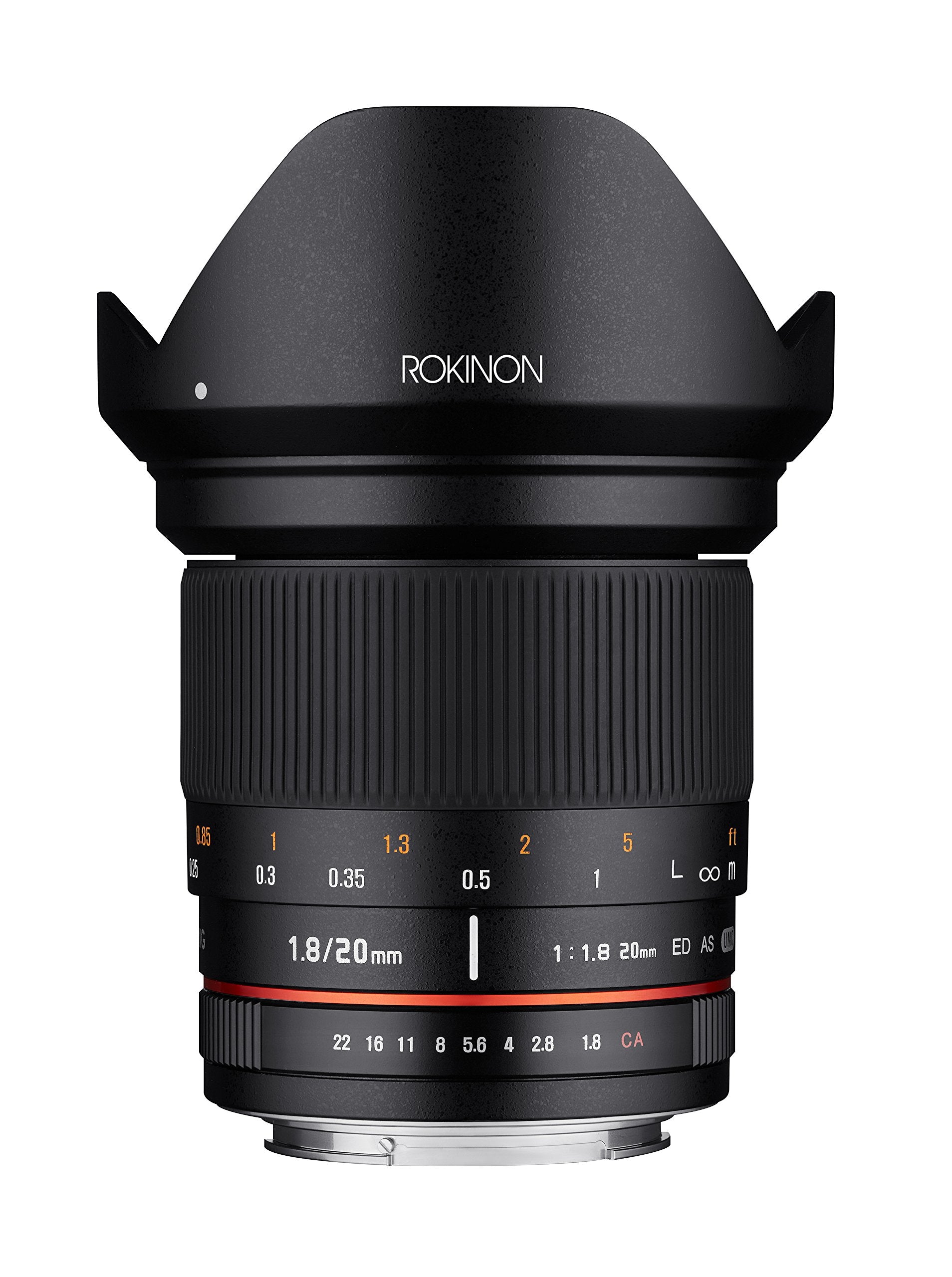 Rokinon 20Mm F/1.8 As Ed Umc Wide Angle Lens With Built In Ae Chip For Nikon
