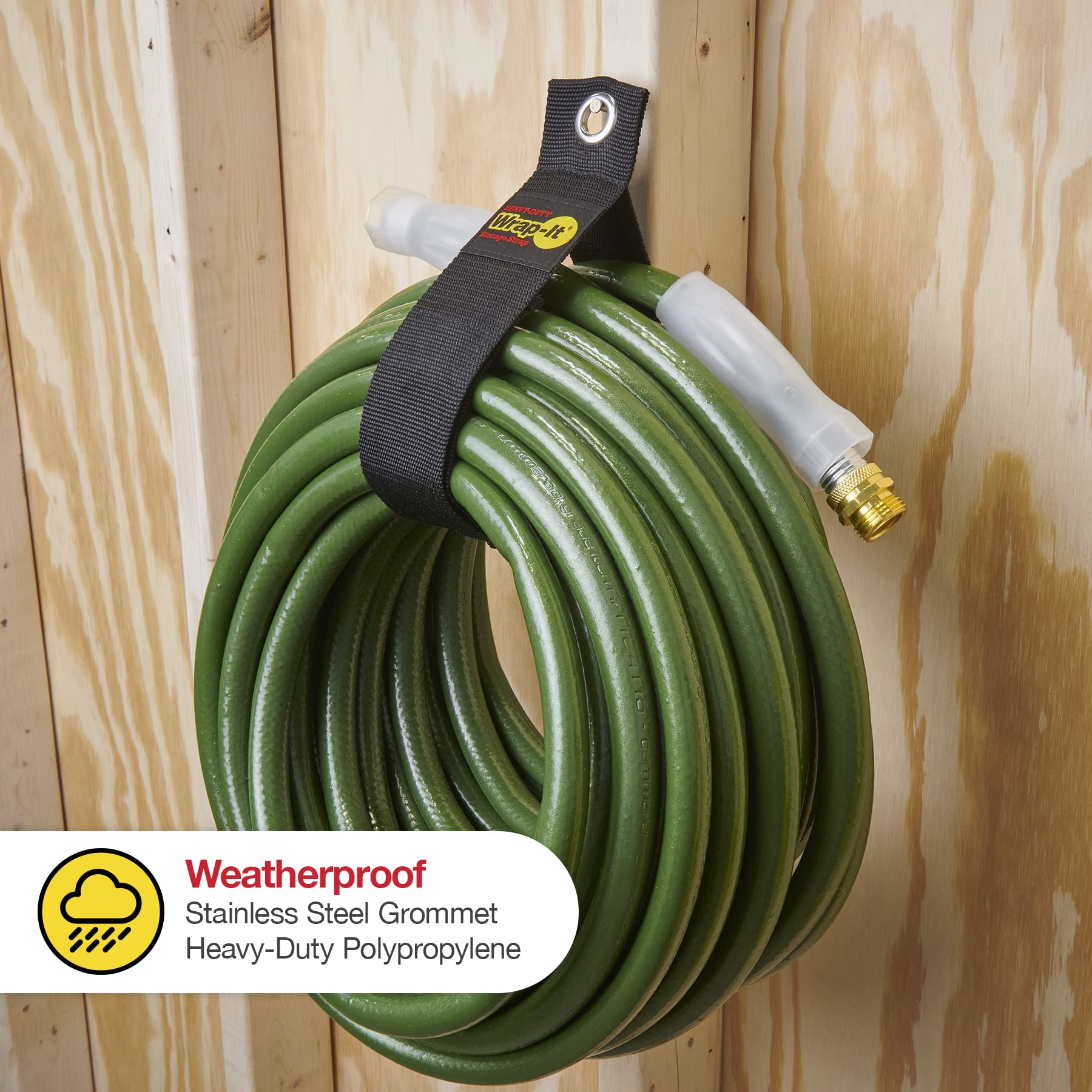 Heavy Duty Wrap It Storage Straps, 28 Inch (2 Pack)   Hook And Loop Garden Hose Hanger, Pool Hose Storage Organizer For Cords, H