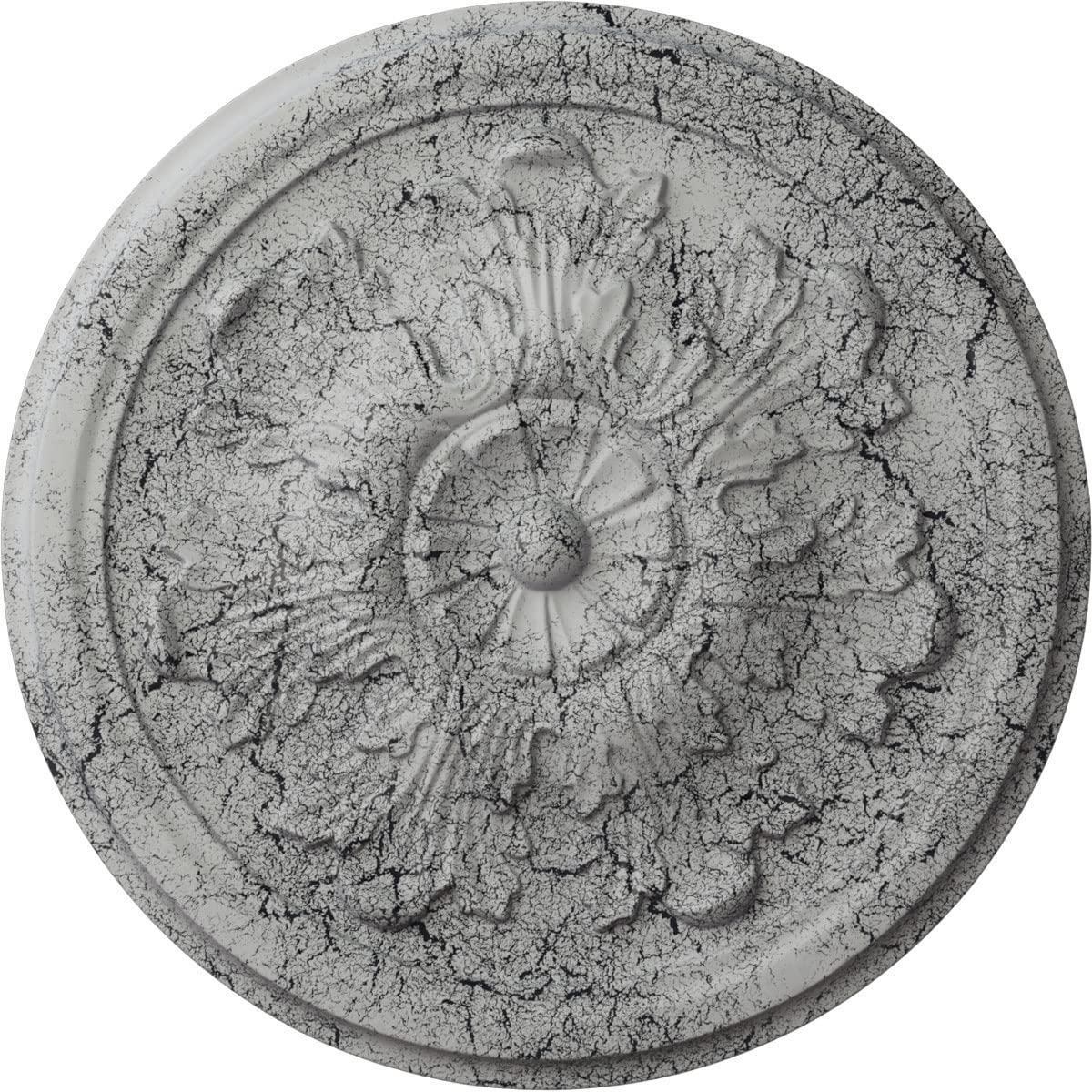 Ekena Millwork Cm12Leuwc Legacy Acanthus Ceiling Medallion, 12 3/4''Od X 7/8''P (Fits Canopies Up To 3 1/2''), Hand Painted Ultr