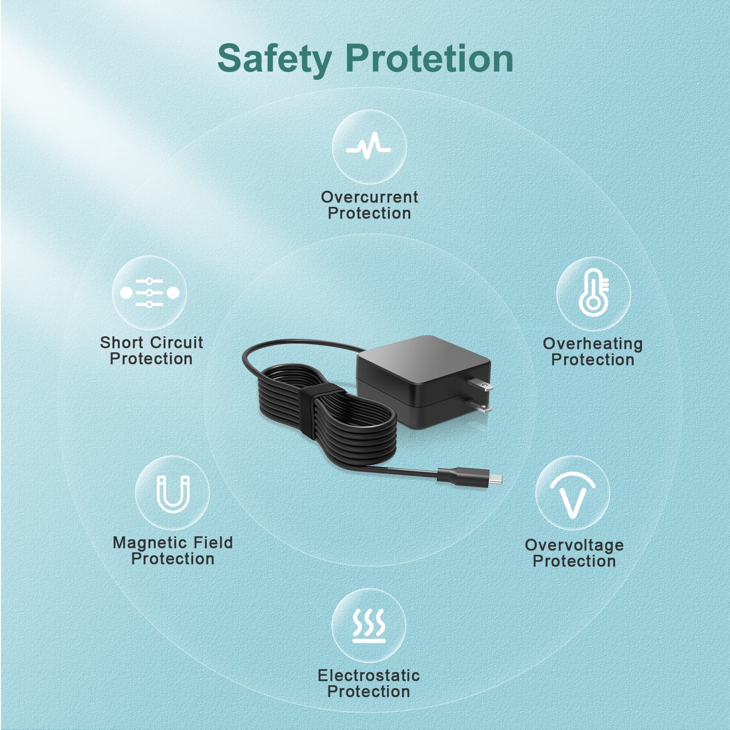 45W Usb C Charger For Samsung Chromebook 4, 4+, Xe310Xba, Xe350Xba, Type C Laptop, (Ul Safety Certified)