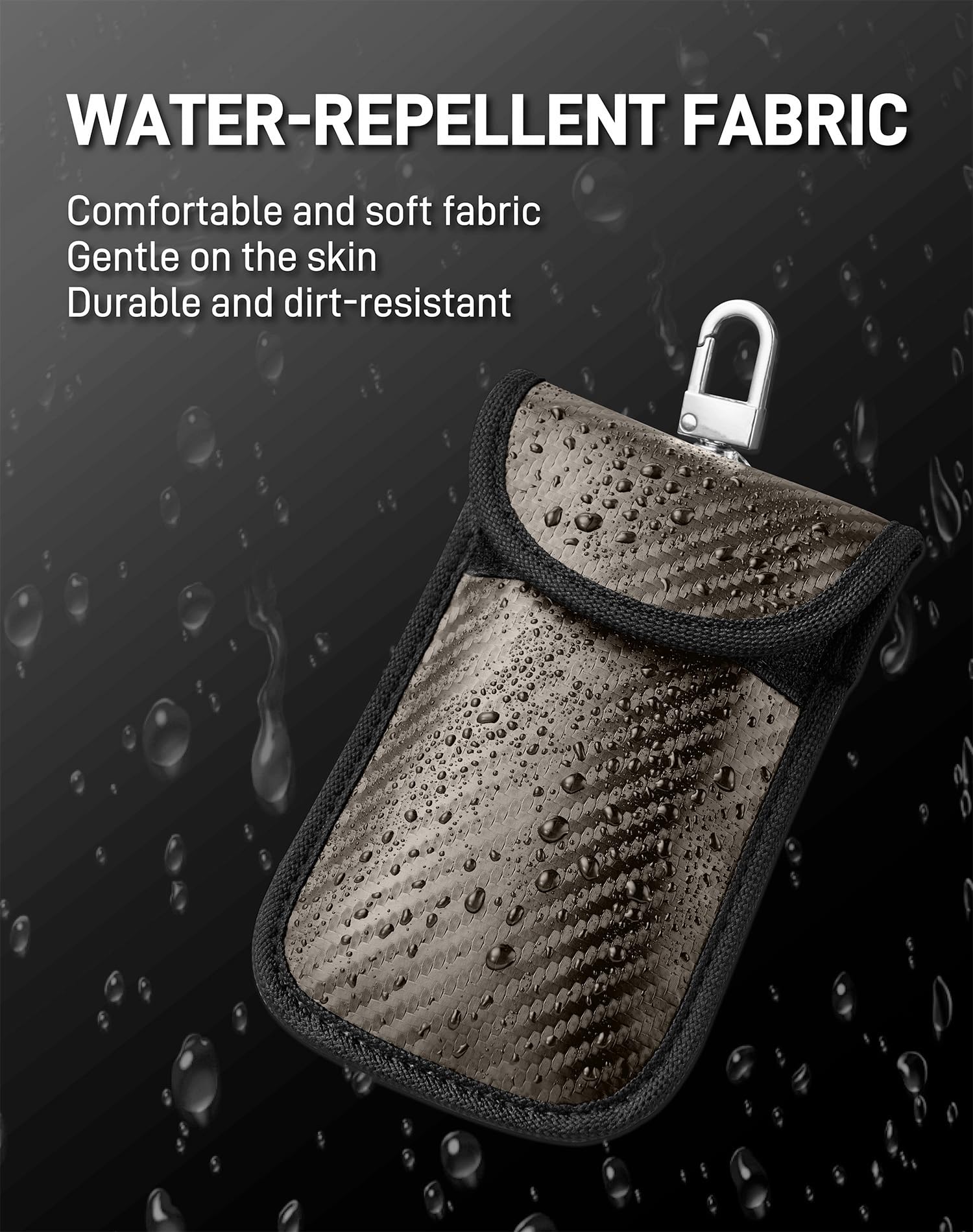 Vammcht Upgraded Faraday Bag For Key Fob (2 Pack), Premium Faraday Key Fob Protector- Car Rfid Signal Blocking, Car Security Pro