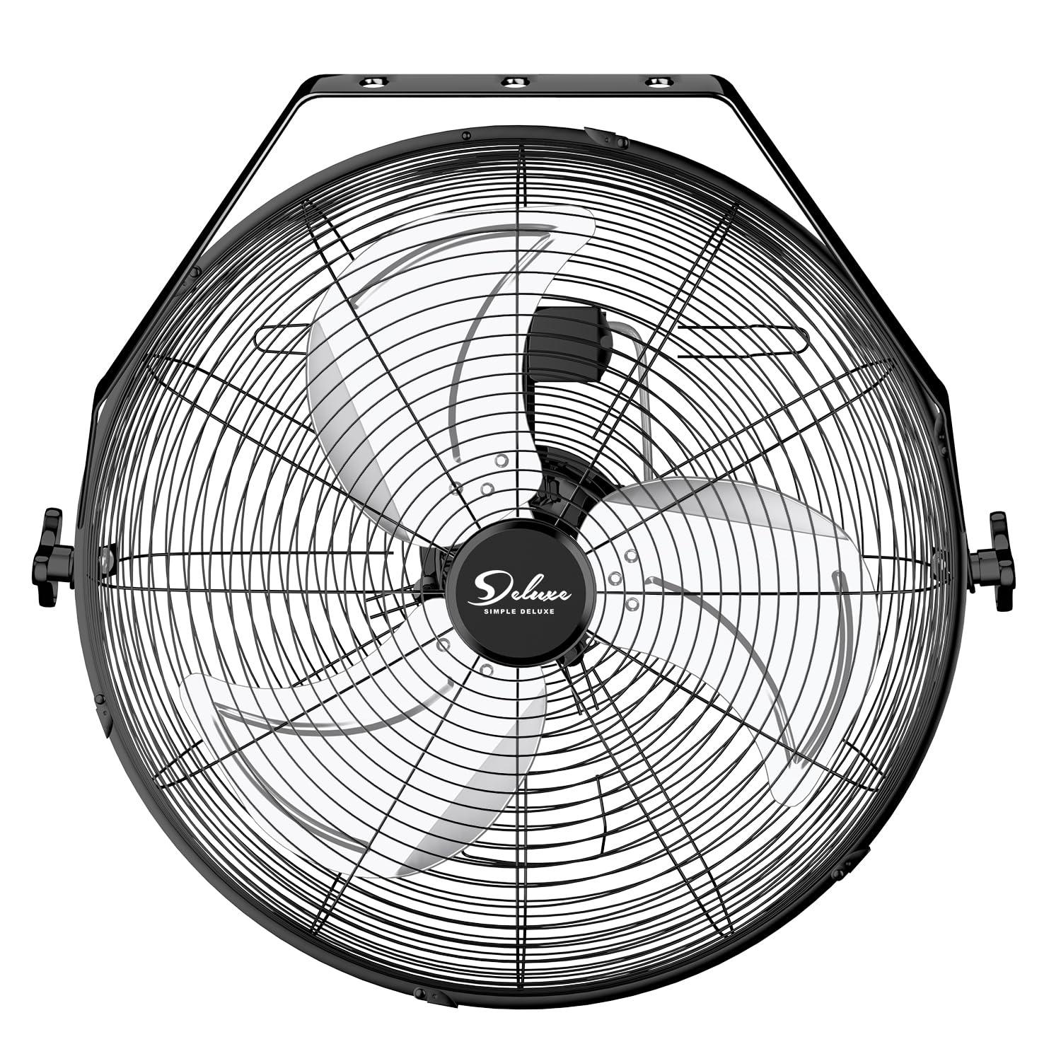 Simple Deluxe 18 Inch Industrial Wall Mount Fan, 3 Speed Commercial Ventilation Metal Fan For Warehouse, Greenhouse, Workshop, Patio, Factory And Basement   High Velocity