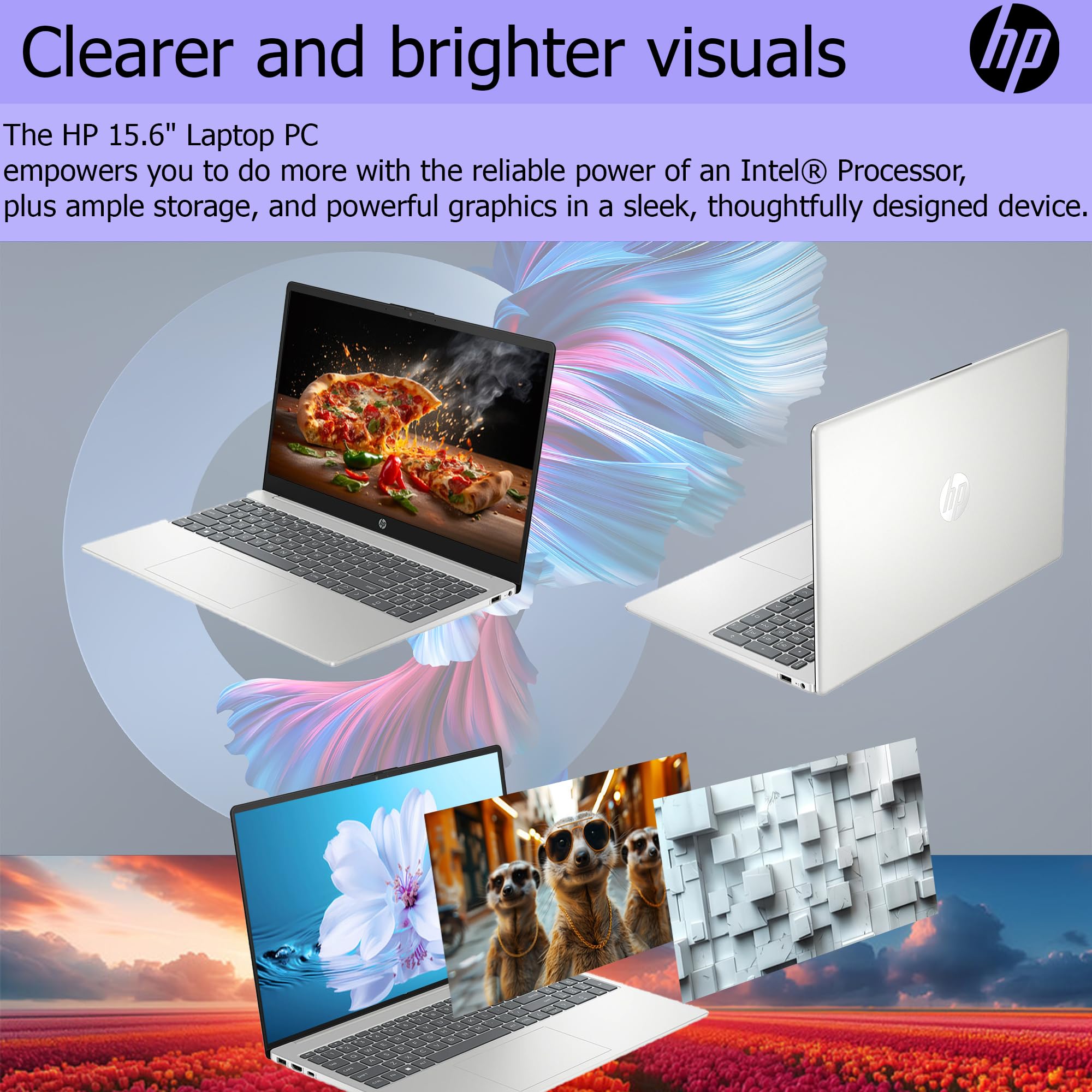 Hp Laptop With 1-Year Microsoft 365 & Wireless Buds| 15.6 Inch Hd Display| Intel Quad-Core Processor| 16Gb Ram, 128Gb Ssd With 1