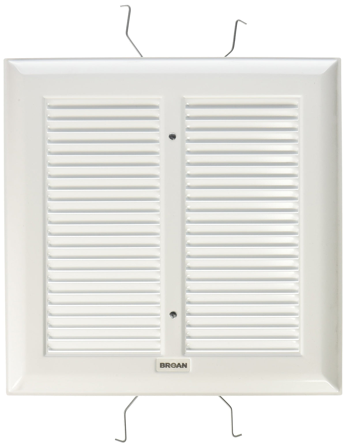 Broan S97011308 Spring Mounted Bathroom Fan Cover/Grille Assembly, White