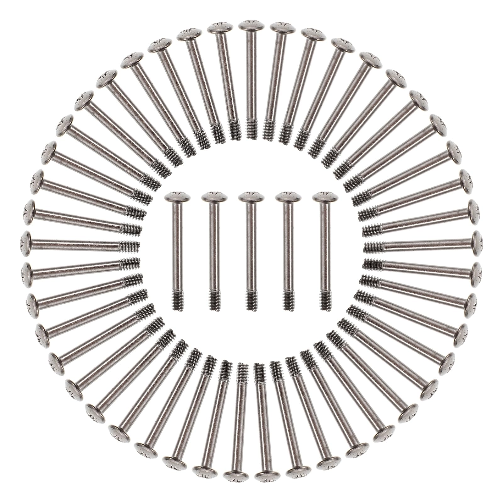 50pcs Pc Case Fan Screws, 30mm Long Round Head Tapping Screws, Compatible with Various Case Fans for Secure Mounting and