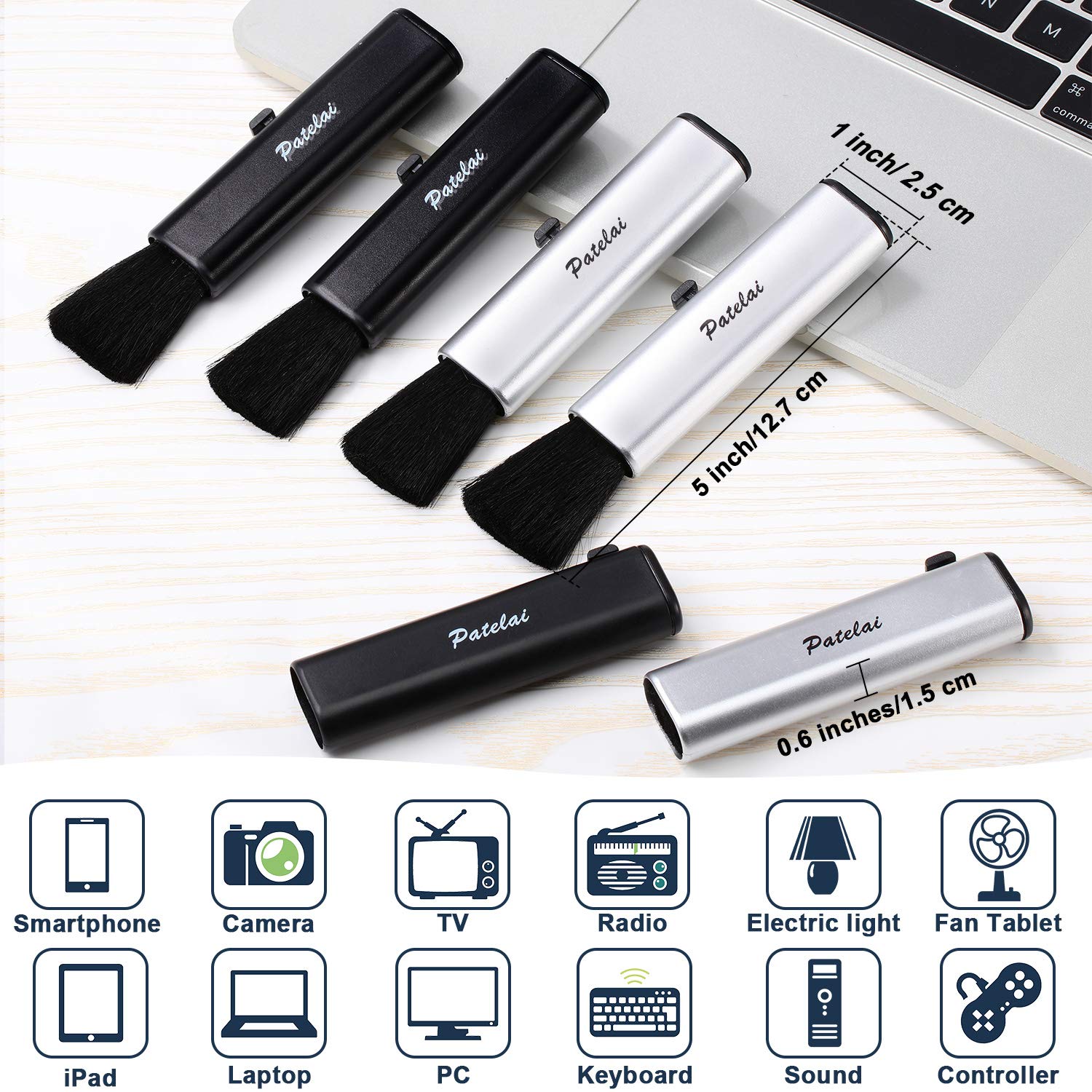 6 Pieces Portable Laptop Cleaning Brush Electronic Cleaning Brush Swipe Computer Brush For Laptops Keyboard Mobile Phones Camera