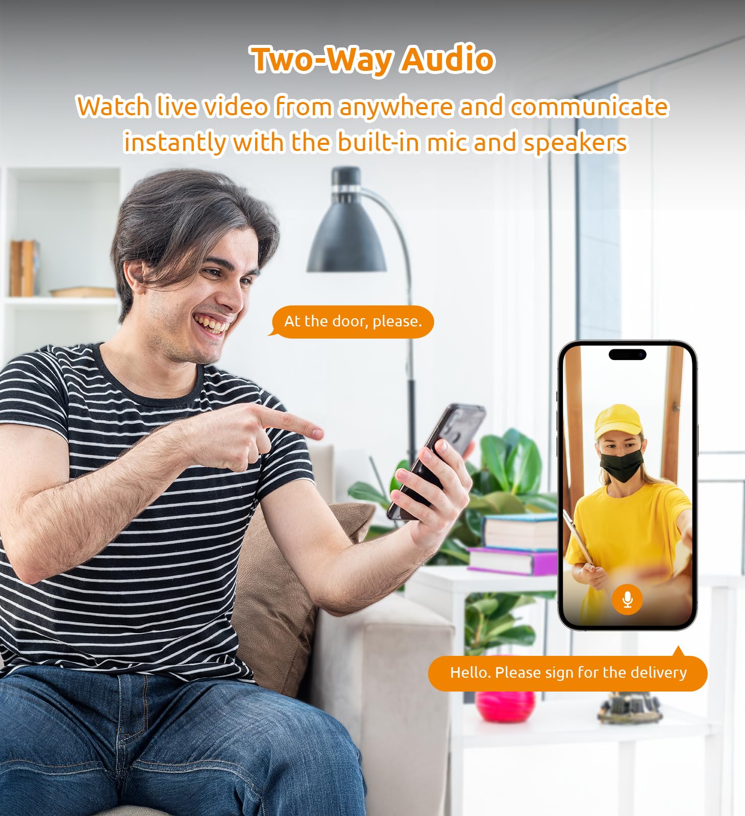 Toucan Doorbell Camera, Video Doorbell With Chime, 2 Way Talk, 2.4Ghz Wifi, Night Vision, Pir Motion Detection, Compatible With