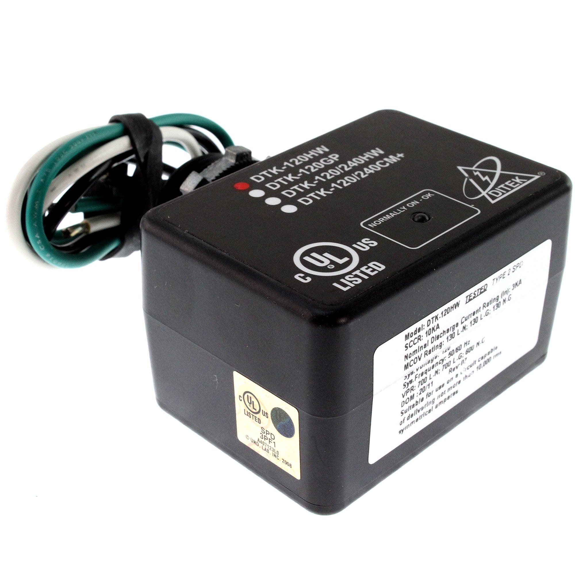 Ditek 120Hw 120V Ac Parallel Power Surge Protector