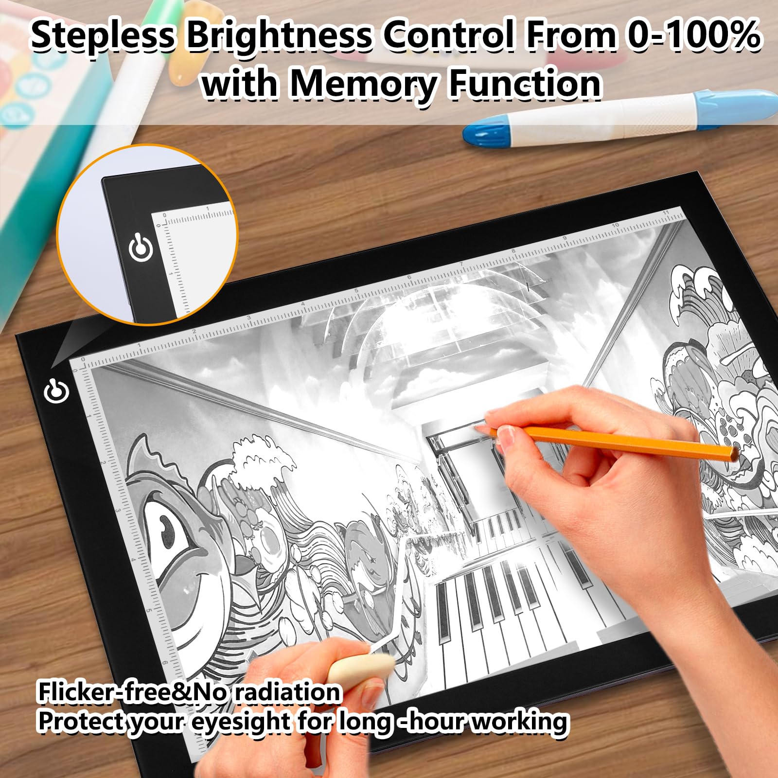 Nxentc A4 Tracing Light Pad, Ultra Thin Tracing Light Box Usb Power Artcraft Tracing Light Table For Artists, Drawing, Sketching