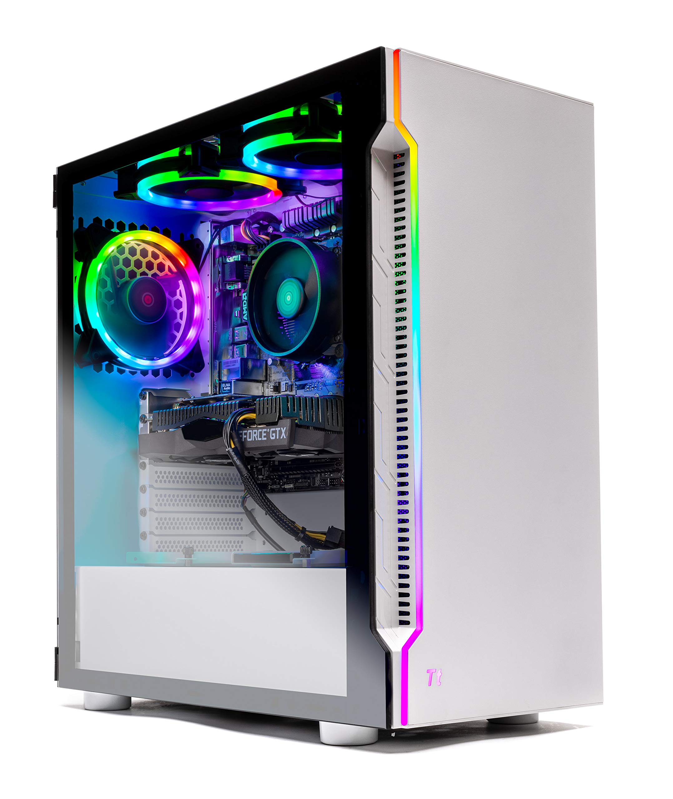 Skytech Archangel Gaming Computer Pc Desktop   Ryzen 5 3600 3.6Ghz, Gtx 1650 4G, 500Gb Ssd, 8Gb Ddr4 3200Mhz, Rgb Fans, Windows