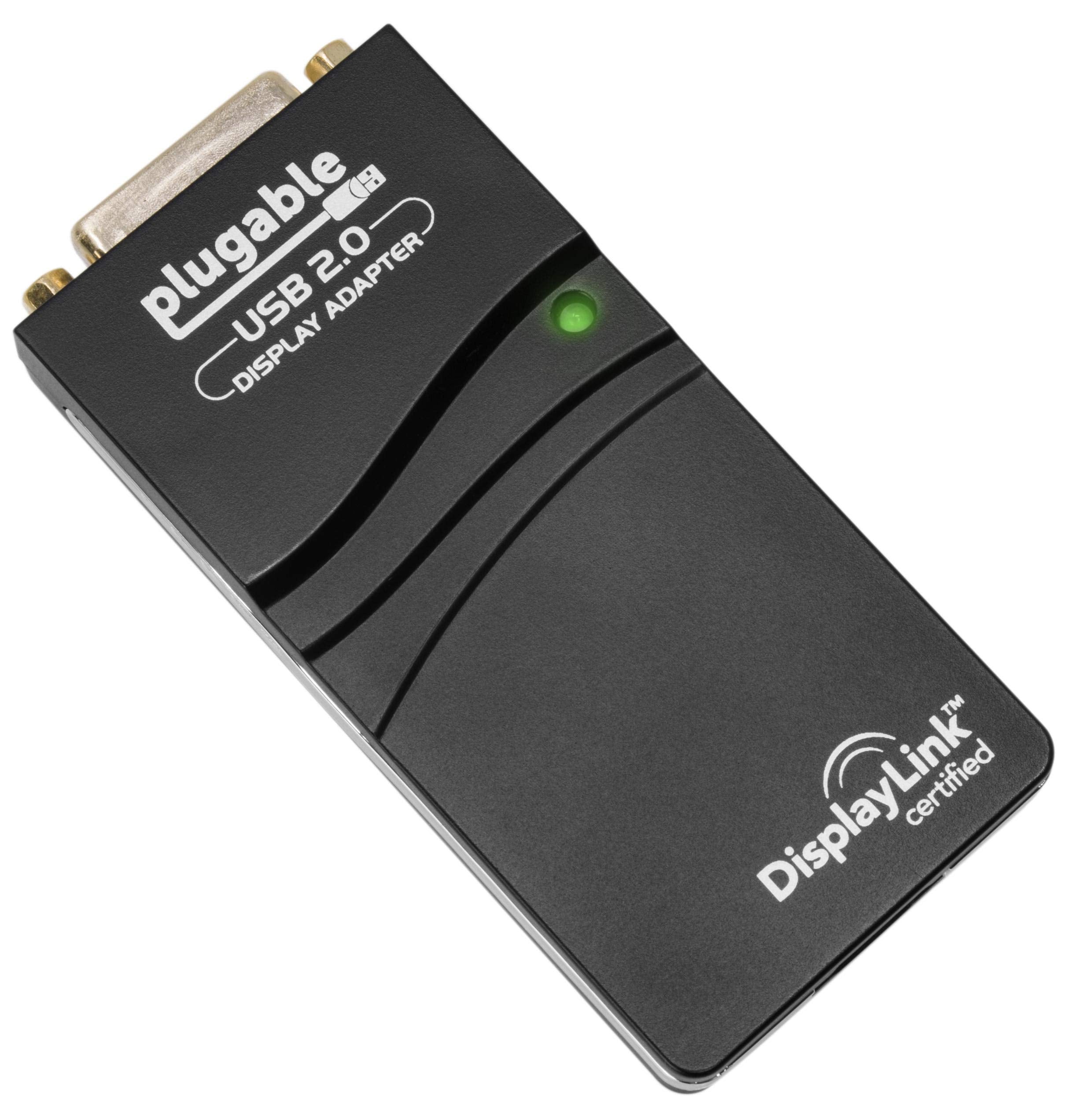 Plugable Usb 2.0 To Dvi, Vga, Or Hdmi Video Graphics Adapter For Multiple Monitors Up To 1920X1080 Supports Windows 11, 10, 8.1,