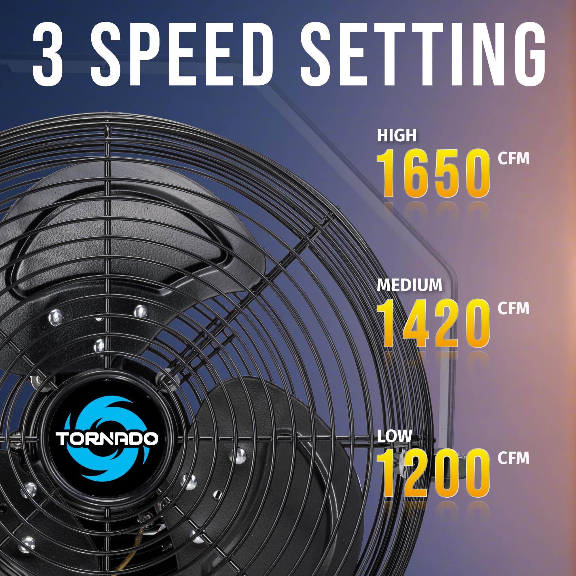 Tornado 2 Pack 12 Inch Outdoor Rated Ipx4 Water-Resistant High Velocity Metal Industrial Wall Mount Fan For Commercial, Industri