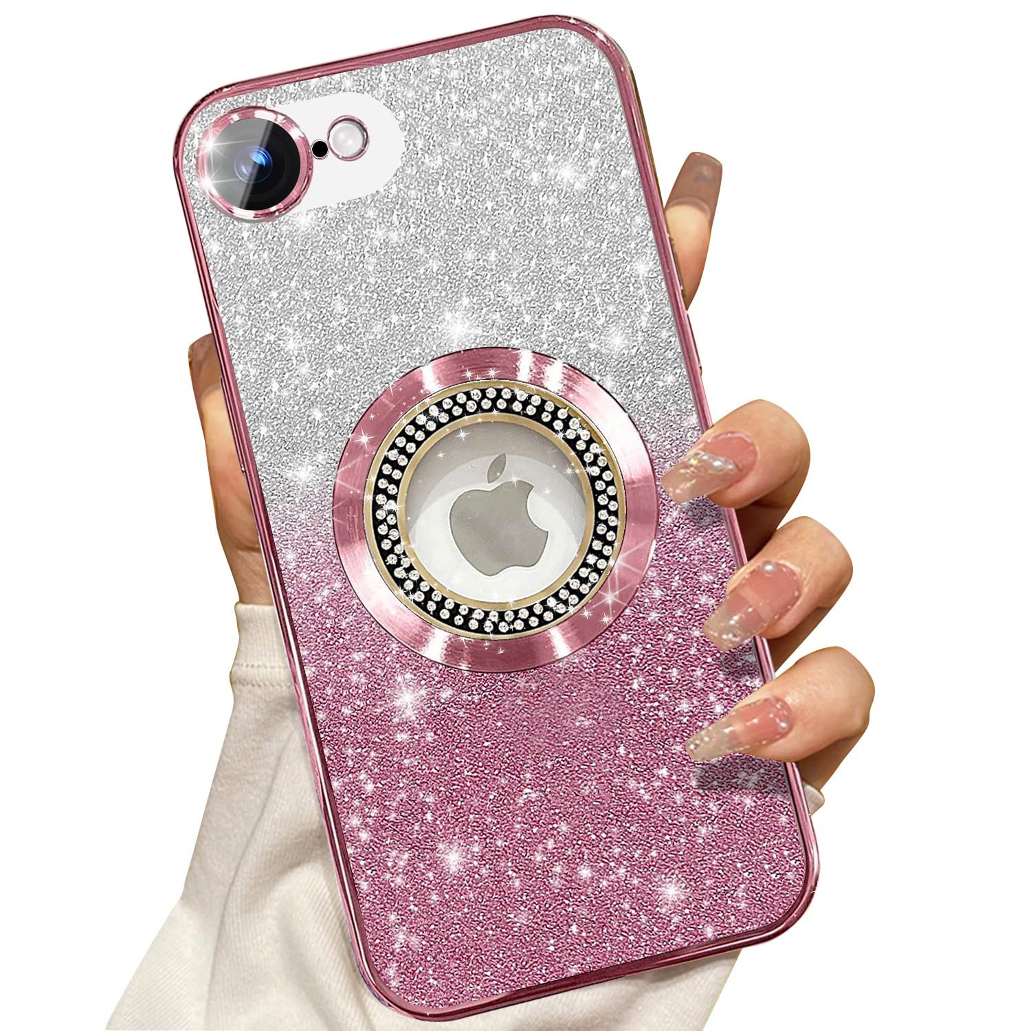 Misscase For Iphone 16E Magnetic Glitter Case Compatible With Magsafe,Full Protection Slim Shockproof Anti-Scratch Case With Cam