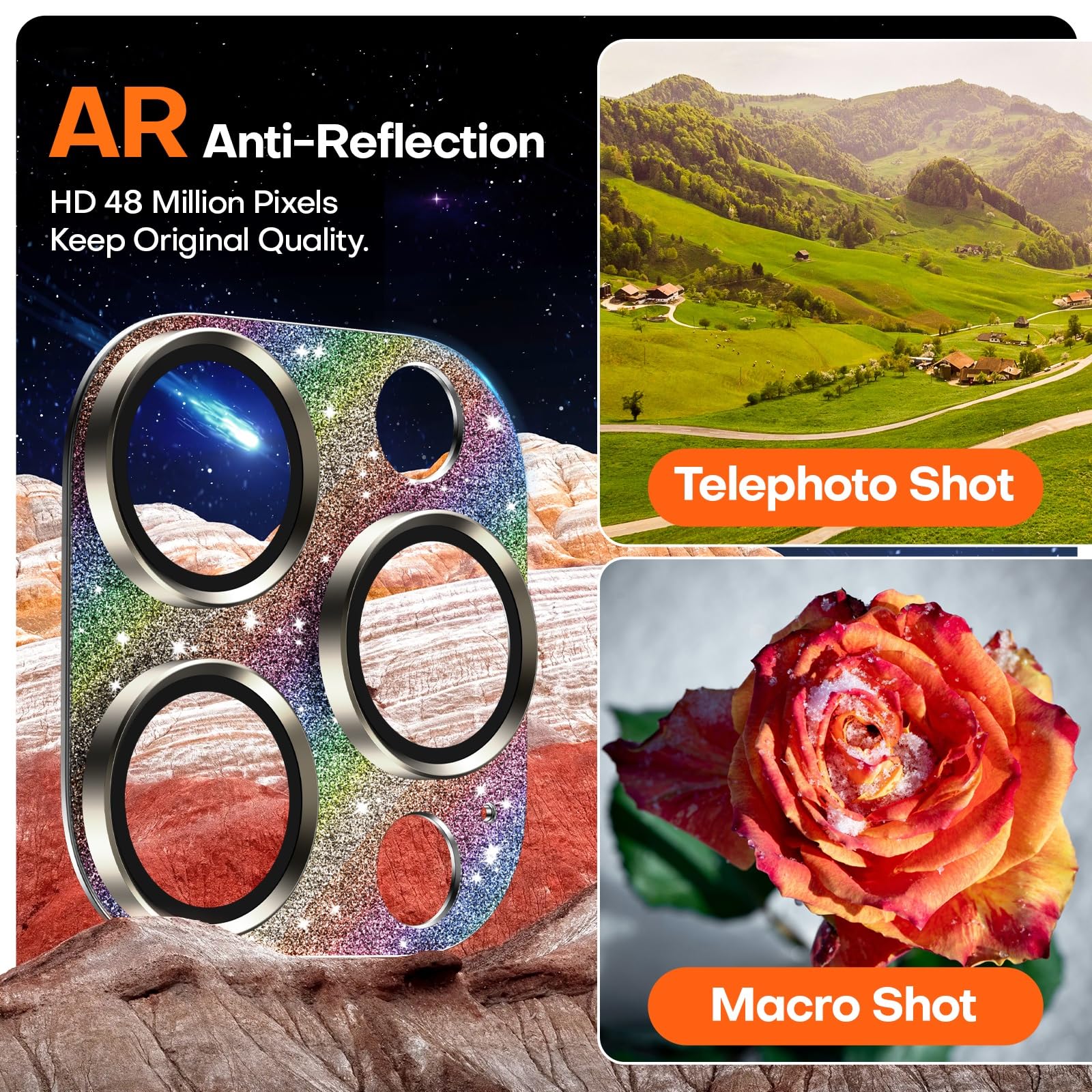 Wumigoo Camera Lens Protector For Iphone 16 Pro Max/16 Pro/Iphone 15 Pro Max/15 Pro/Iphone 14 Pro Max/14 Pro, Aluminum Alloy Sap