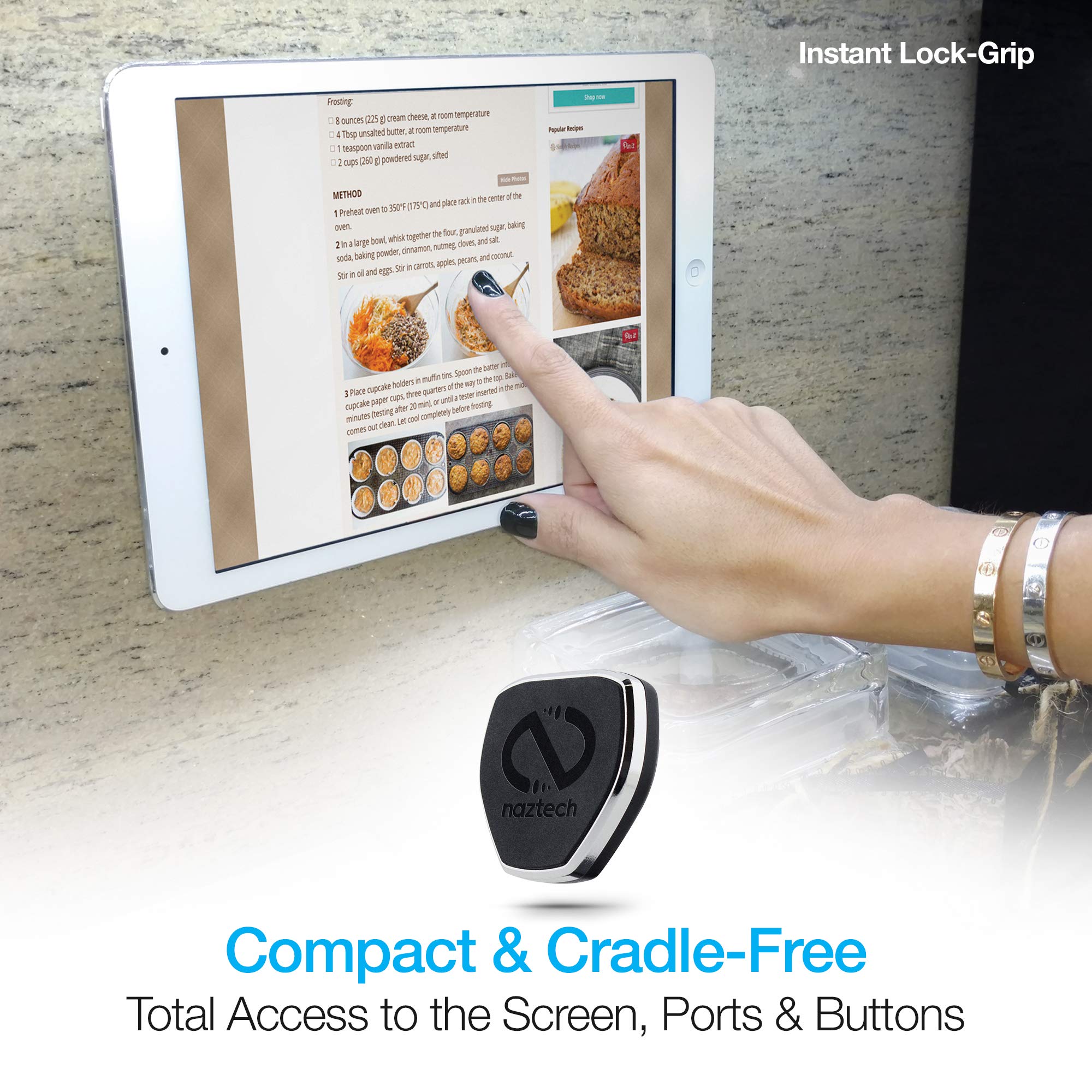 Naztech Magbuddy Anywhere Magnetic Phone Holder Tablet Mount Hands-Free - Easily Install Universal Compatibility For Iphone 16,