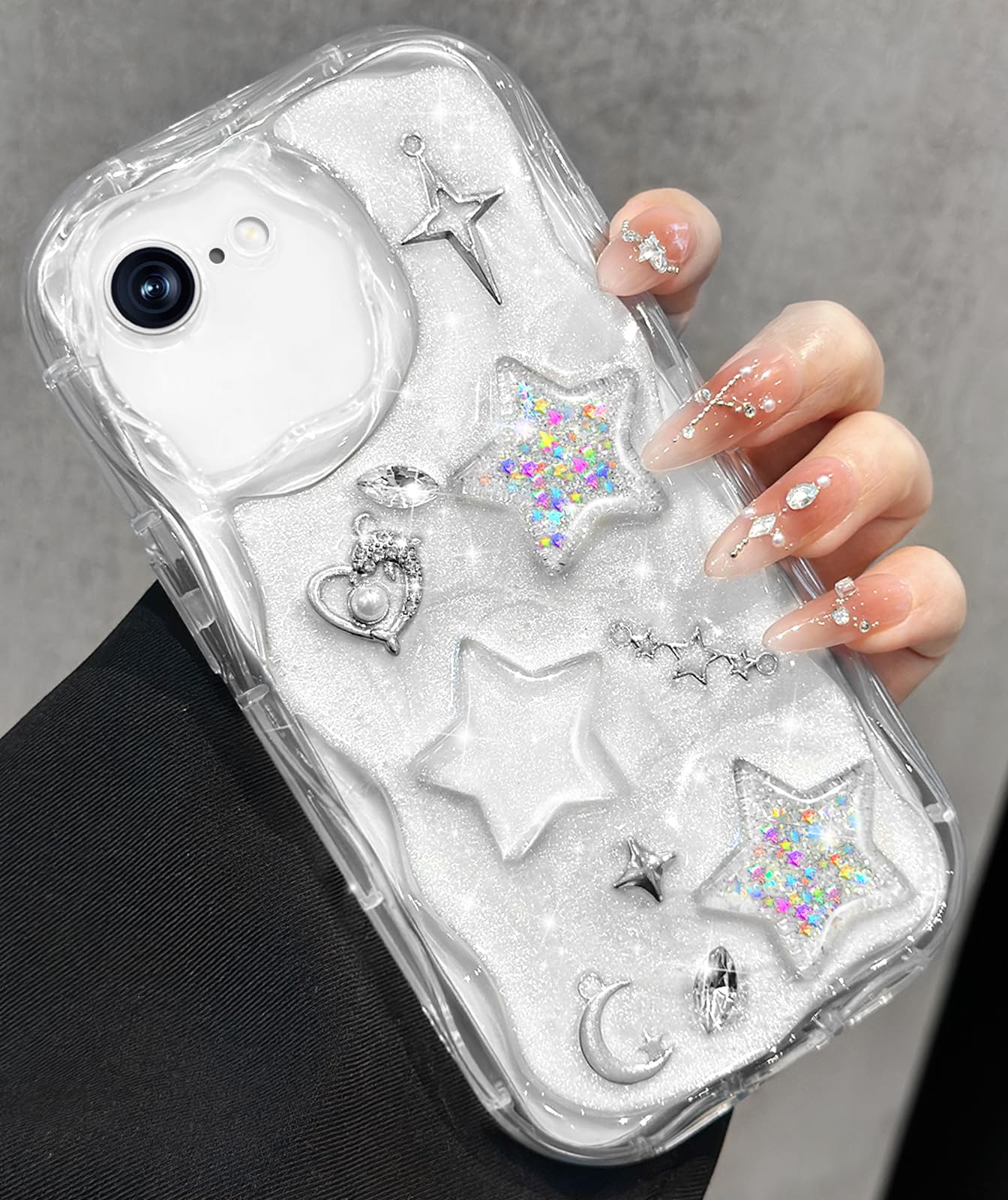 Toycamp for iPhone SE Case - for iPhone 8/7 Case Cute Women Girly Girls Glitter Phone Cover Kawaii Sparkle Bling Aesthetic Prett