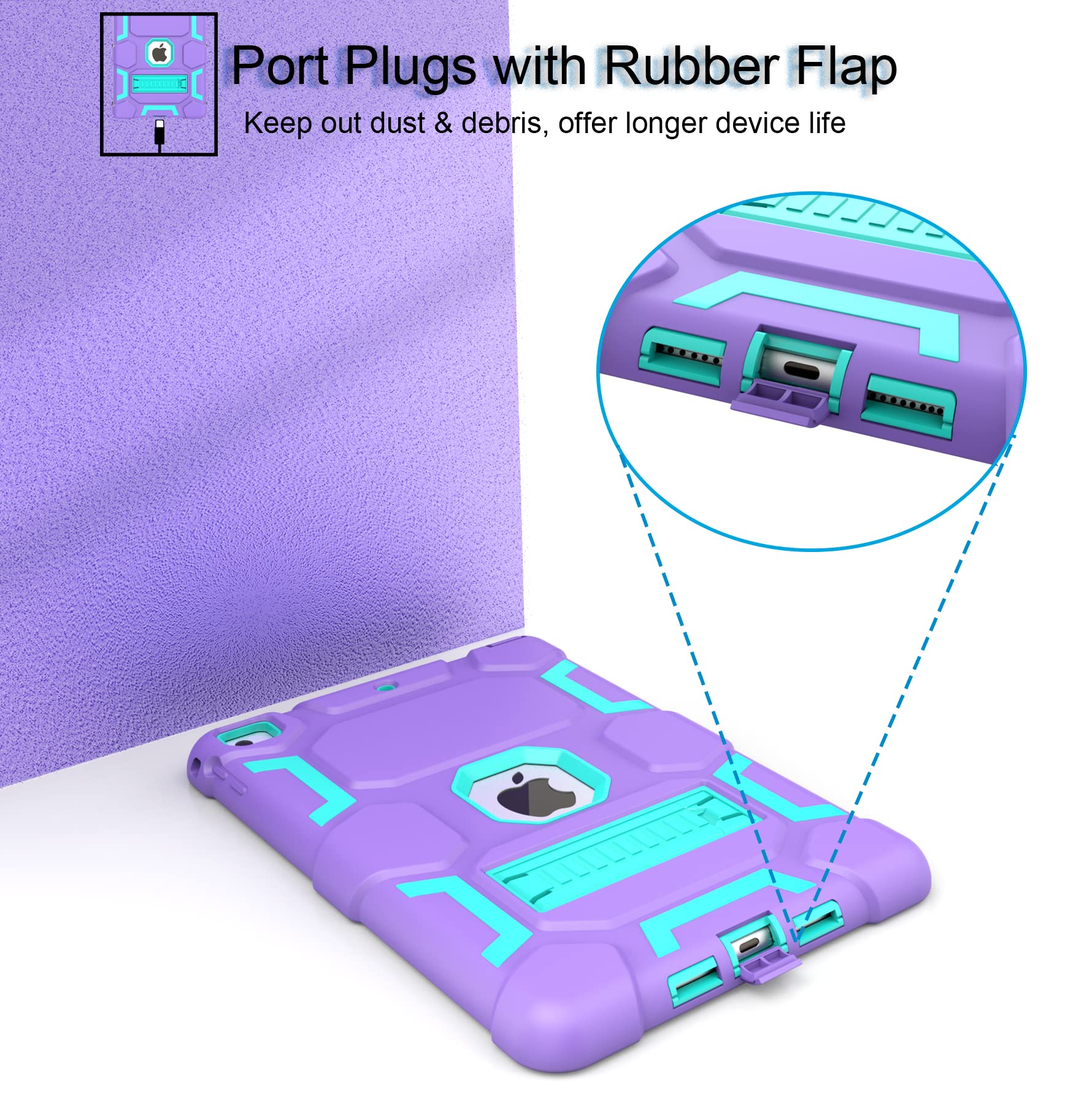 Ccmao Compatible With Ipad 6Th Generation Cases, Ipad 5Th Generation Case, Ipad 9.7 Case, Ipad Air 2 Case, Hybrid Shockproof Rug