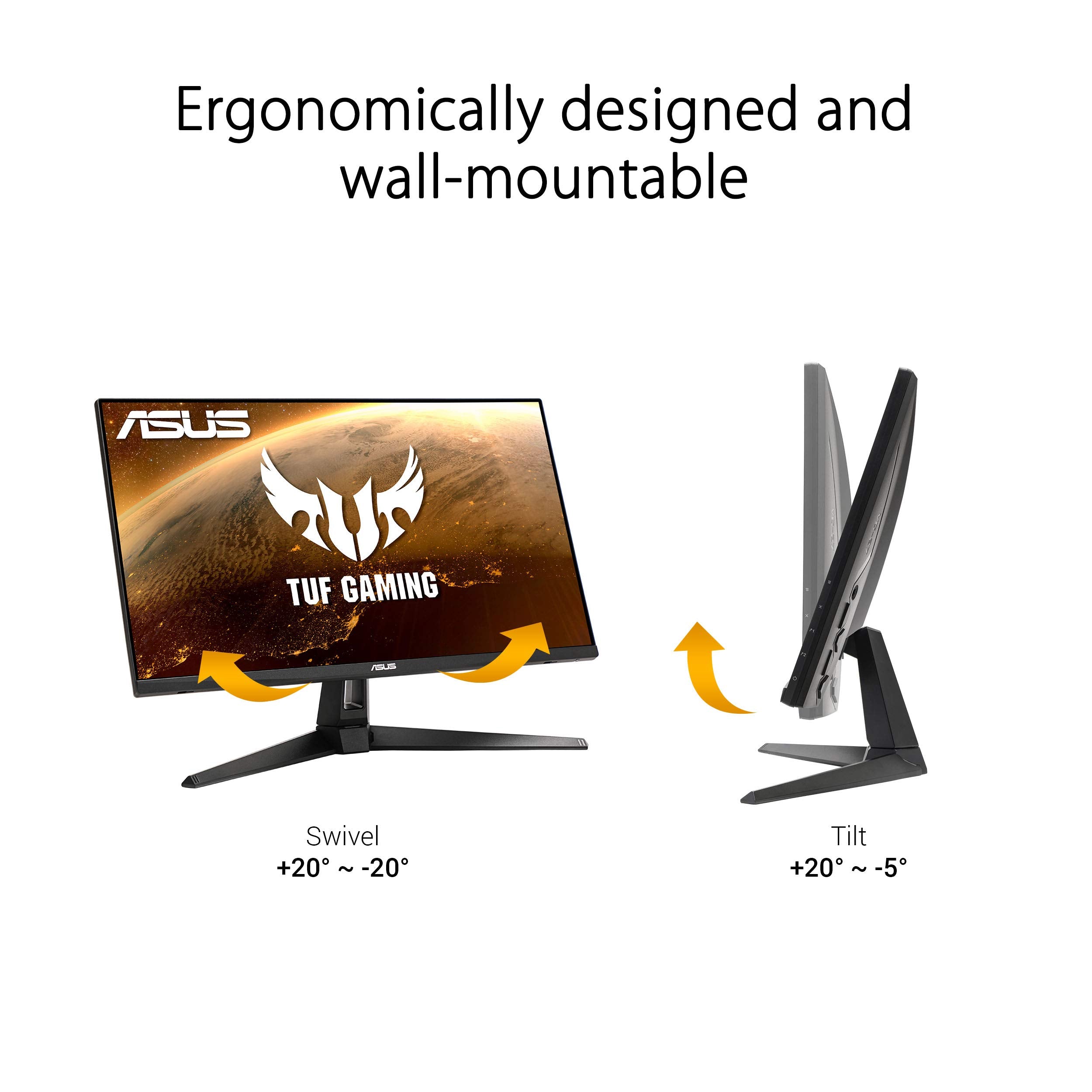 Asus Tuf Gaming 27'' 2K Hdr Monitor (Vg27Aq1A)   Wqhd (2560 X 1440), Ips, 170Hz (Supports 144Hz), 1Ms, Extreme Low Motion Blur,