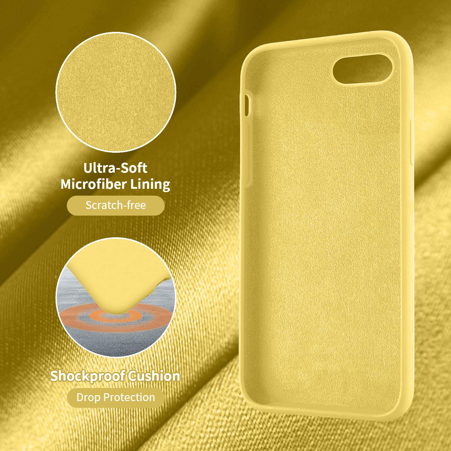 Cordking Designed For Iphone Se Case 2022/2020, Designed For Iphone 7 8 Case, Silicone Ultra Slim Shockproof Phone Case With [So