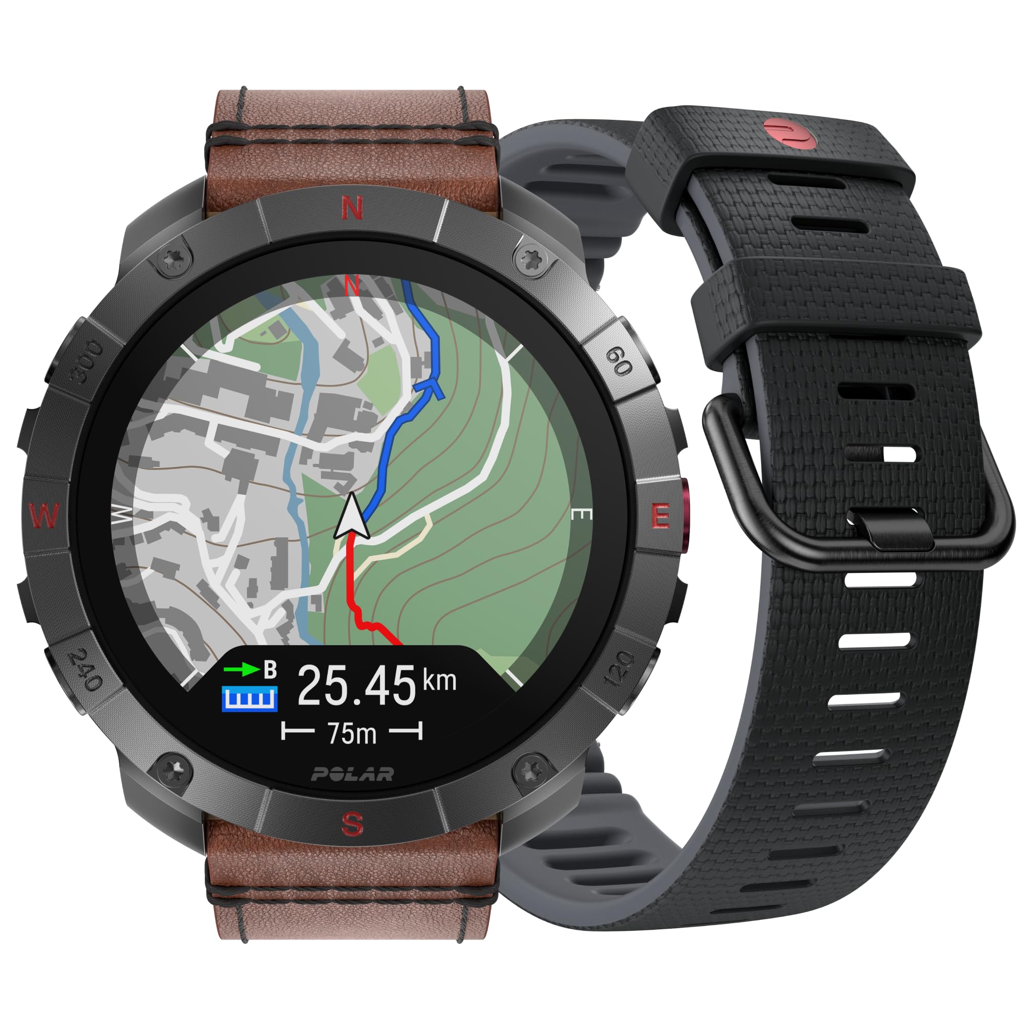 Polar Grit X2 Pro Titan Ultra Premium GPS Smart Sports Watch - Ultimate Outdoor Adventure Watch with Rugged Titanium Design, Adv