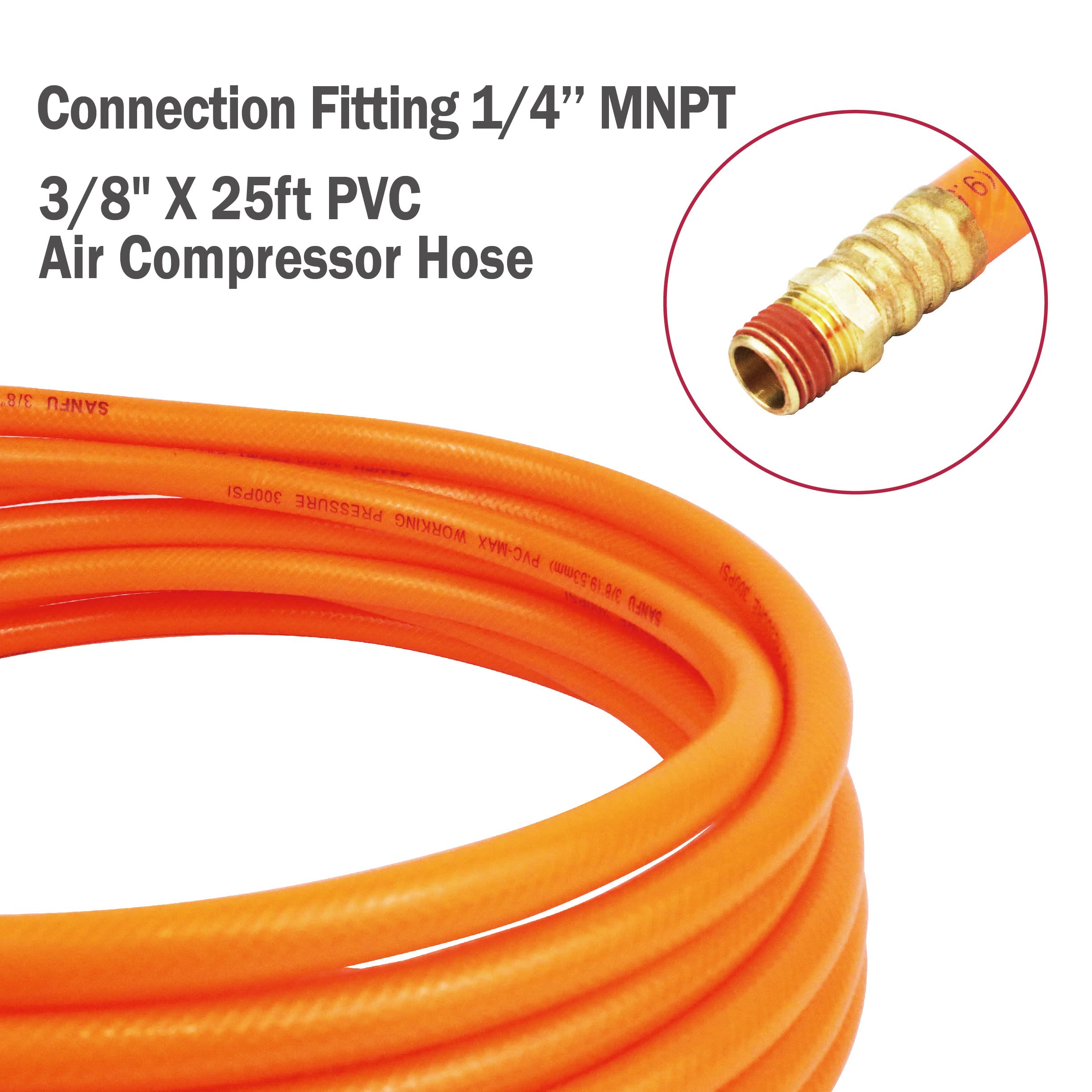Melprisu 17 Pieces Air Tool Kit 3/8'' X 25Ft Pvc Air Compressor Hose Kit Air Compressor Accessories Kit