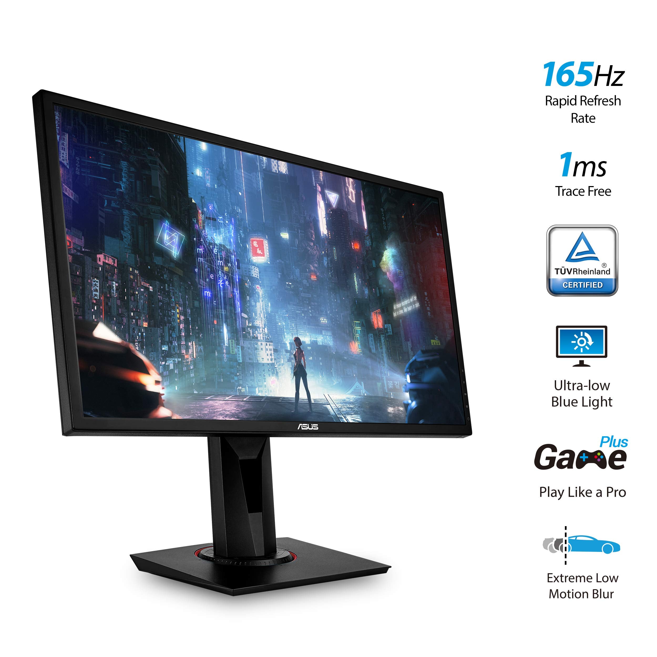 Asus Vg248Qg 24'' G Sync Gaming Monitor 165Hz 1080P 0.5Ms Eye Care With Dp Hdmi Dvi