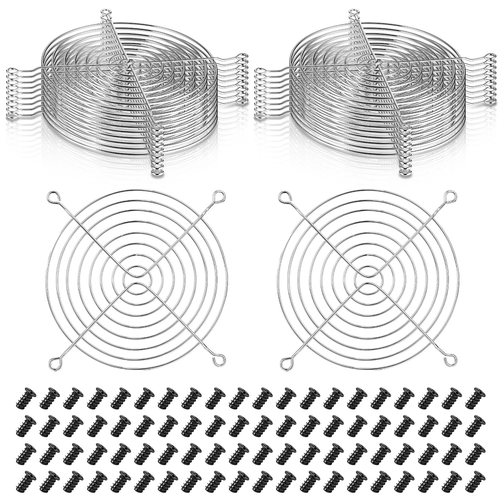 20 Pack 120Mm Fan Grill Guard For 120Mm Case Fan Fan Filter 120Mm Computer Case Fan Finger Grills Fan Guard Protector With Screw
