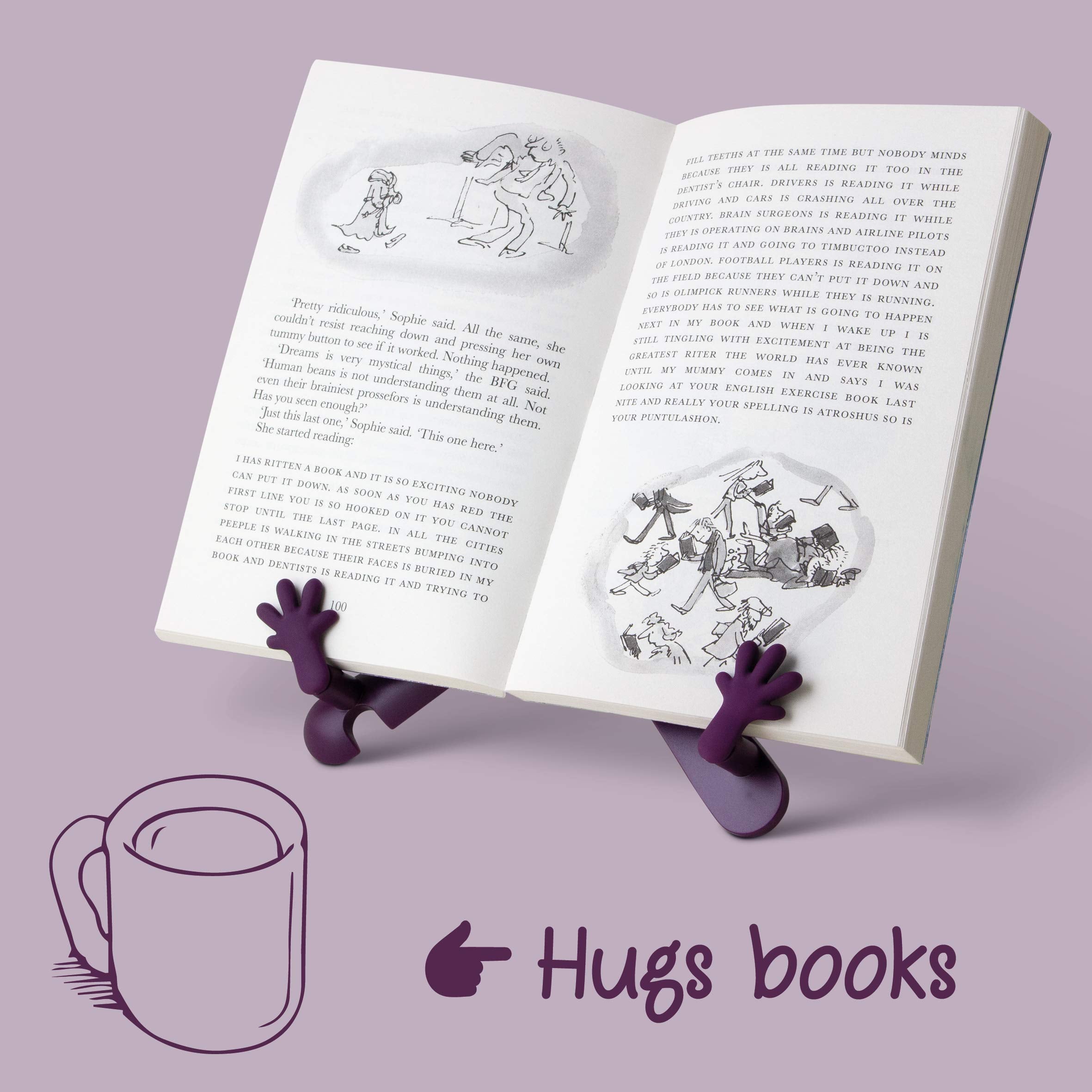 If The Hands Stand, Hands Free Reading Tablet & Book Holder   Aubergine