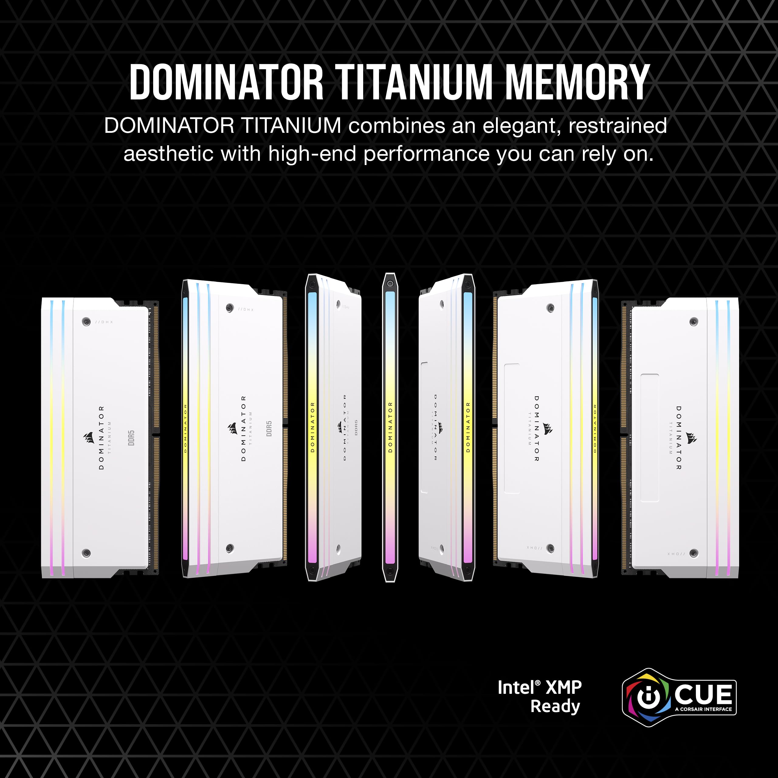 Corsair Dominator Titanium Rgb Ddr5 Ram 32Gb (2X16Gb) Ddr5 7200Mhz Cl34 Intel Xmp Icue Compatible Computer Memory - White (Cmp32