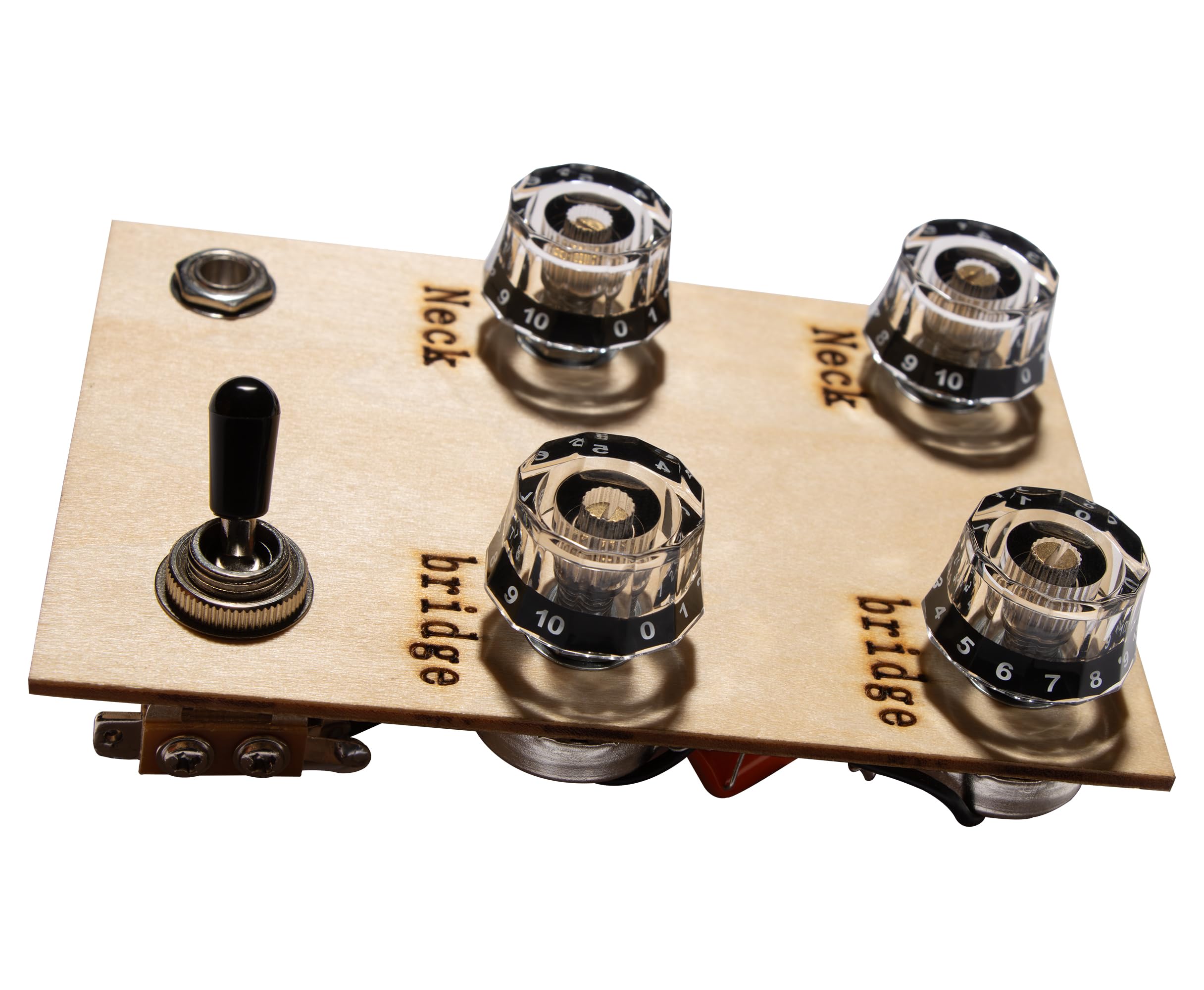 LAMSAM Pre-soldered Wiring Harness for Guitars with Humbucker Pickups, Modern Wiring Kit with Potentiometers Orange Capacitors T