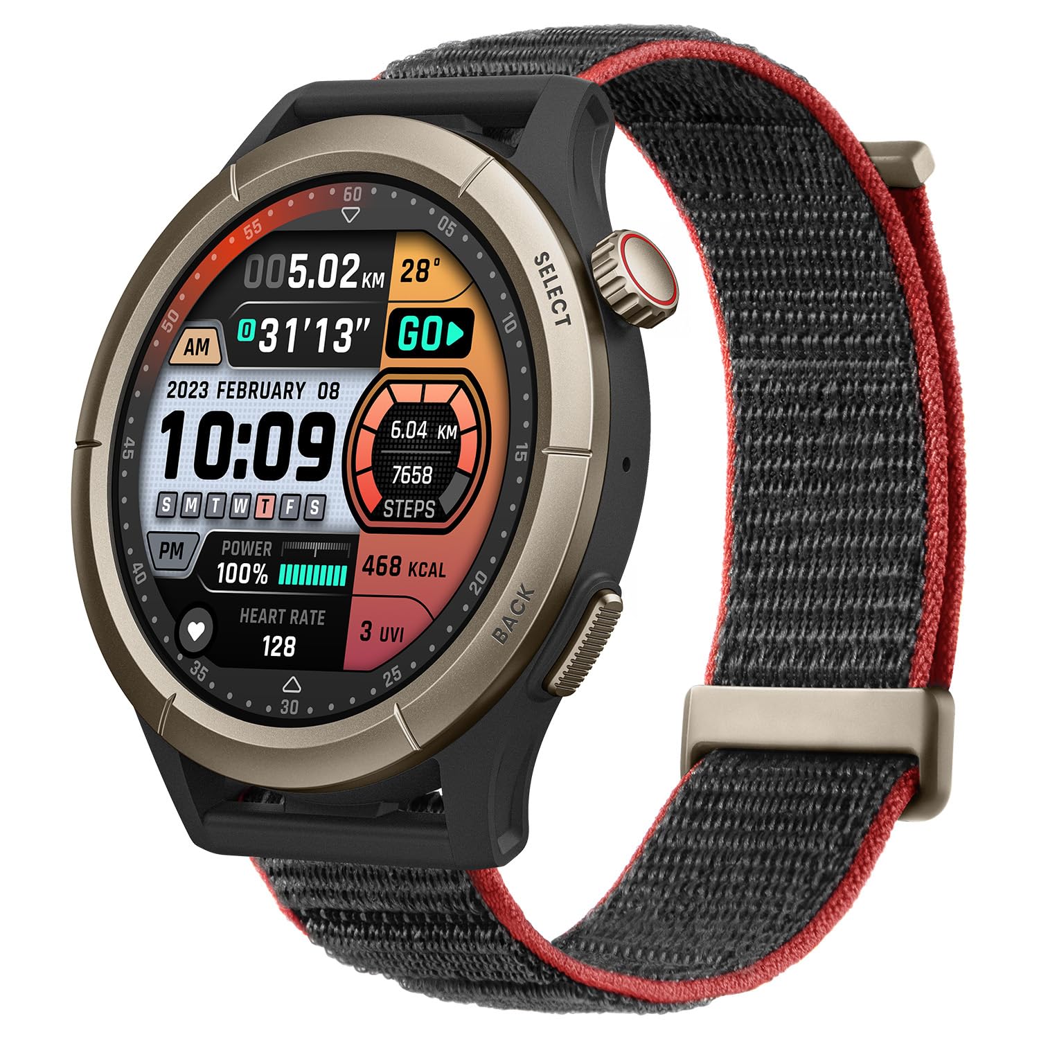 Amazfit Cheetah Pro 47Mm Running Sports Smart Watch With Dual-Band Gps, Route Navigation, Offline Maps, Training Template, 1.45'