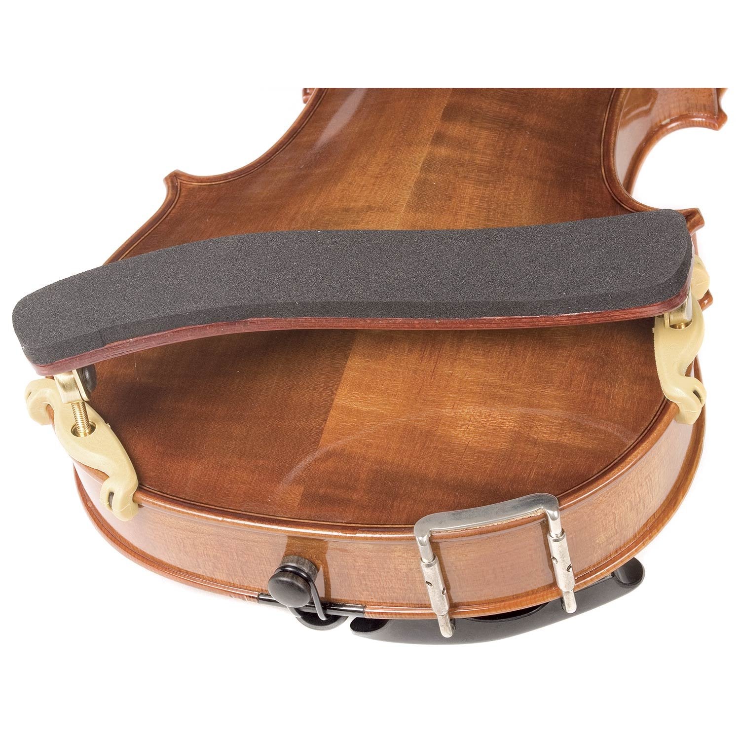 Kun Bravo 4/4 Violin Shoulder Rest   Hardwood With Brass Fittings