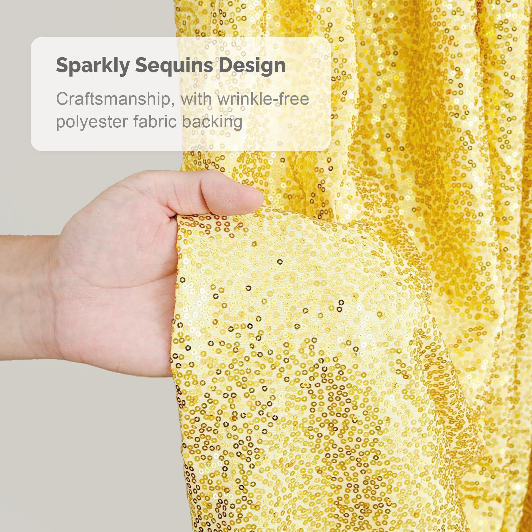 Gold Sequin Round Backdrop Cover 6.5Ft Glitter Circle Backdrop Cover Beautiful Sparkly Photo Backdrop Balloon Arch Cover For Bir