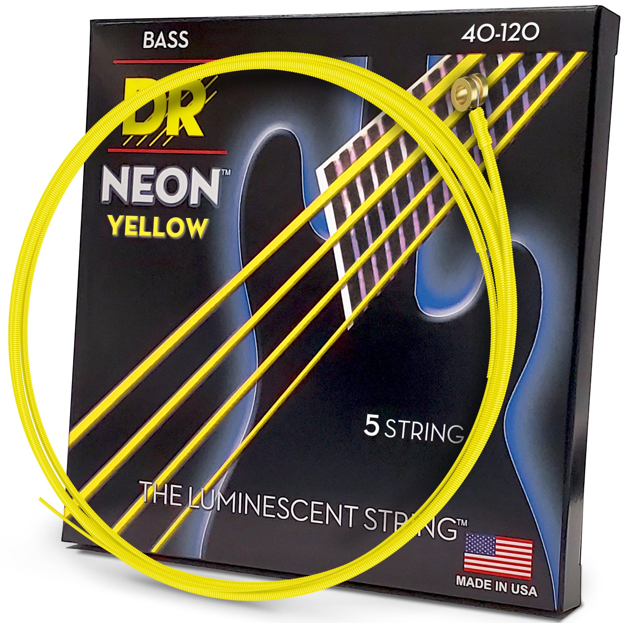 DR Strings HI-DEF NEON Bass Guitar Strings (NYB5-40)