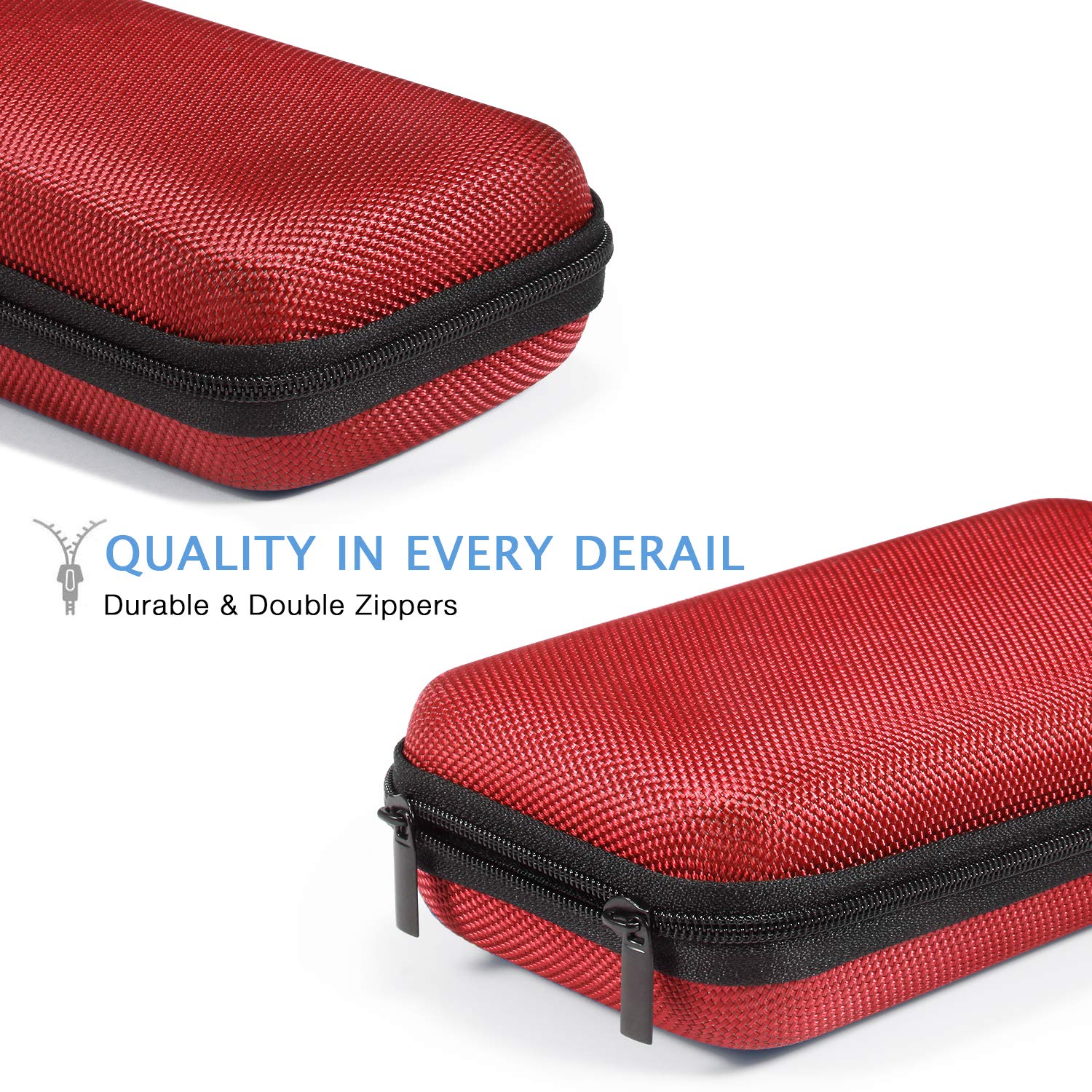 Glcon 3 Colors Hard Eva Protective Case Portable Storage Case For Charging Cable, Power Bank, Hard Drive, Cell Phone, External B