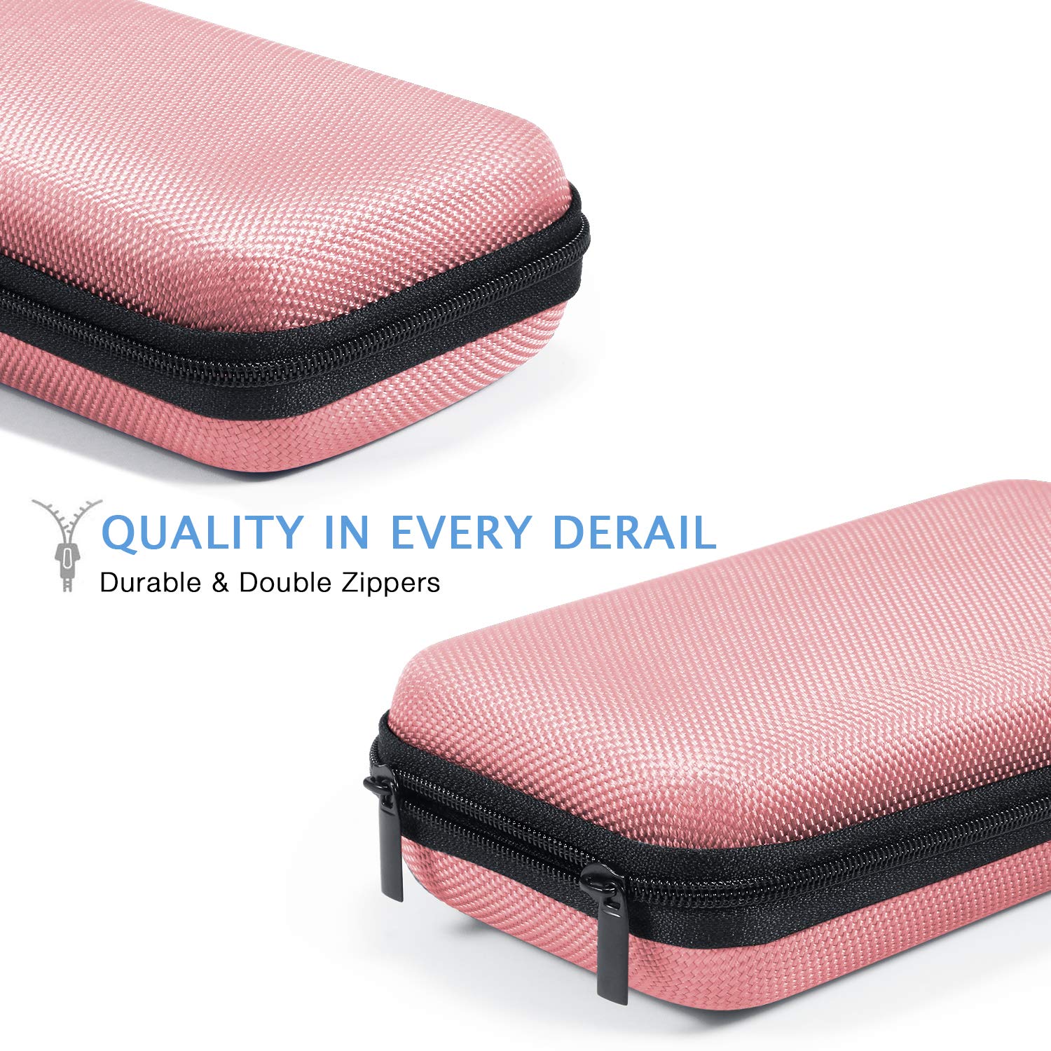 Glcon Cell Phone Carrying Case - Portable Hard Eva Charger Case - High Protection Small Zipper Travel Pouch Storage Bag Electron