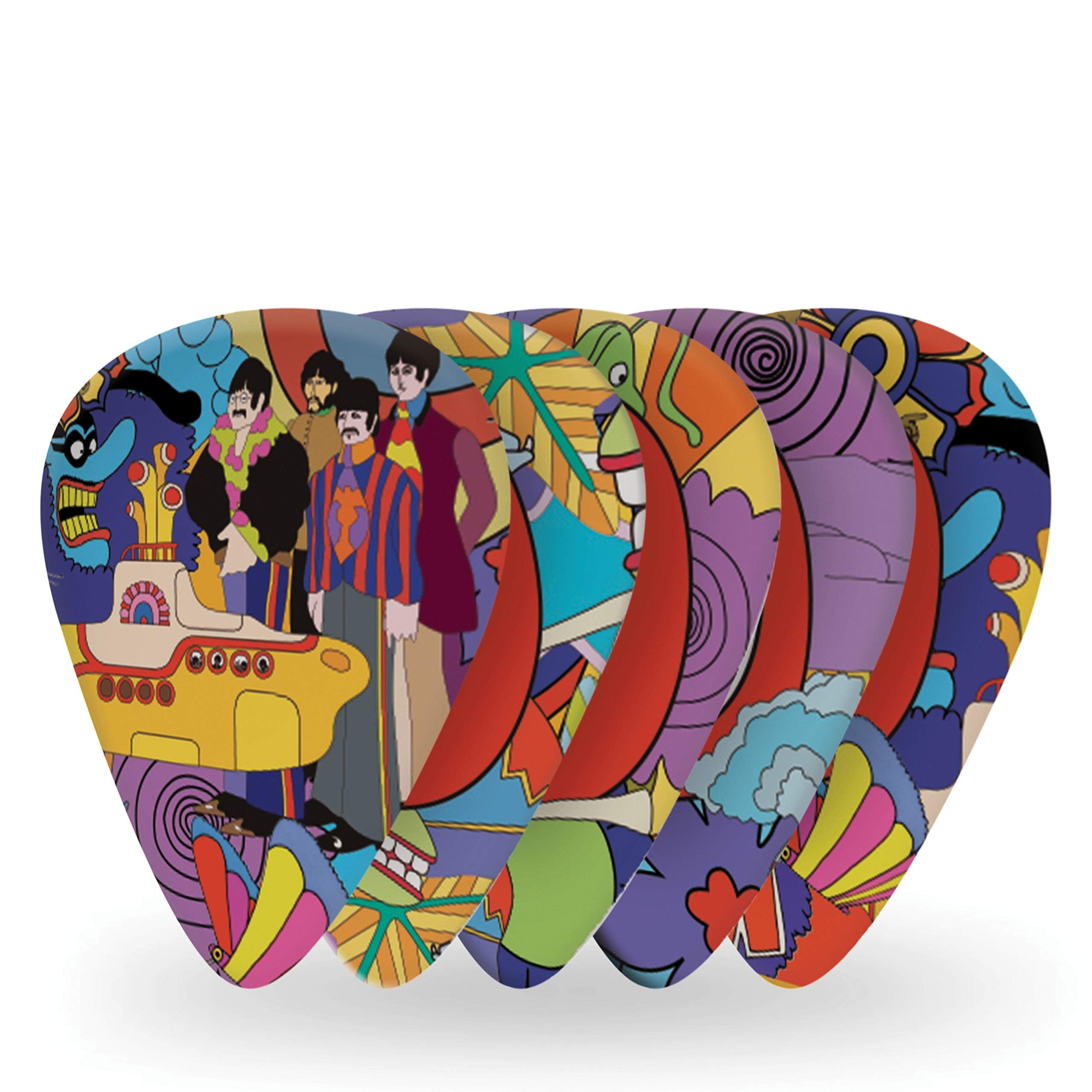 DAddario Beatles Guitar Picks - The Beatles Collectable Guitar Picks - Yellow Submarine - Heavy