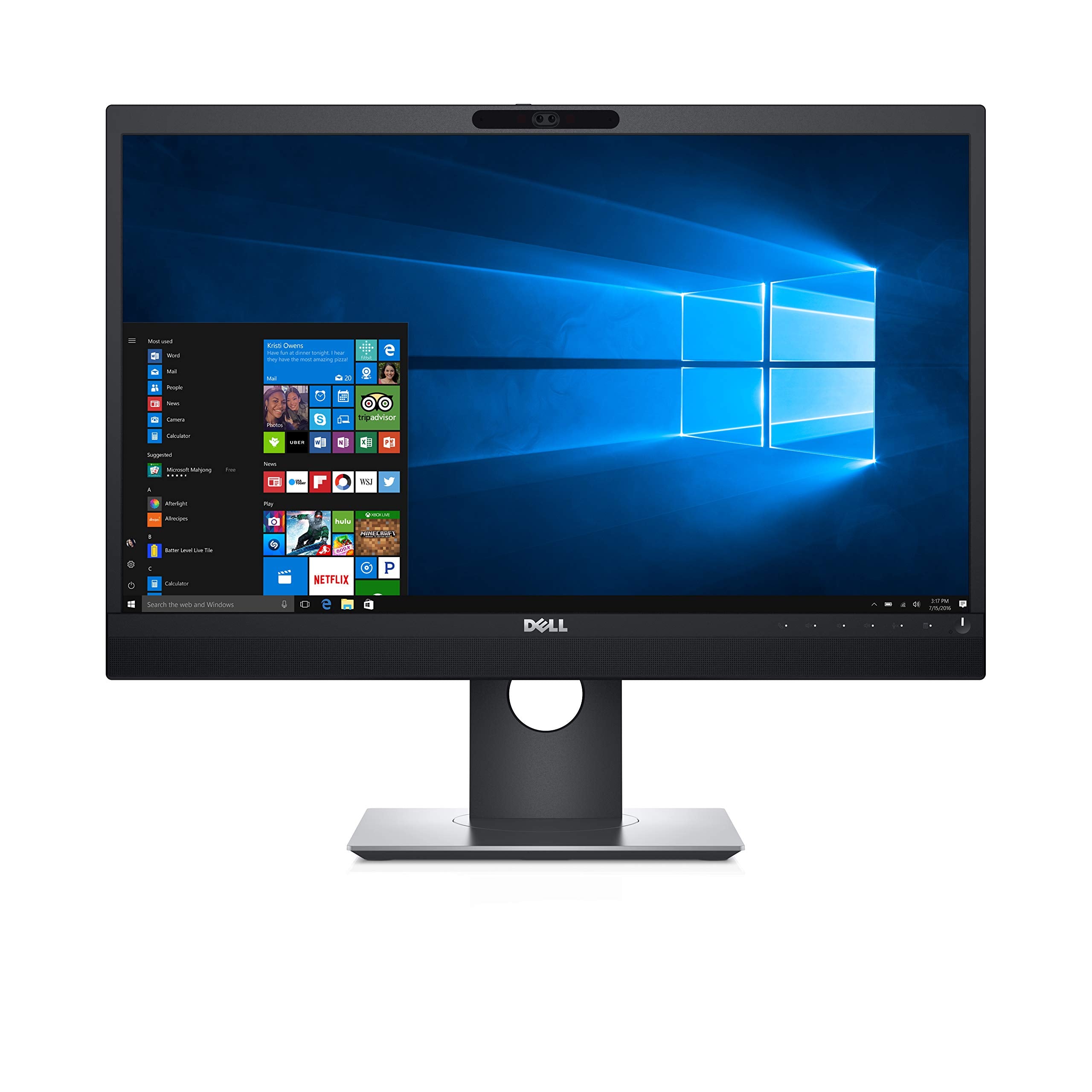 Dell P2418HZ 23.8' Monitor for Video Conference   1920X1080 LED LIT, Black