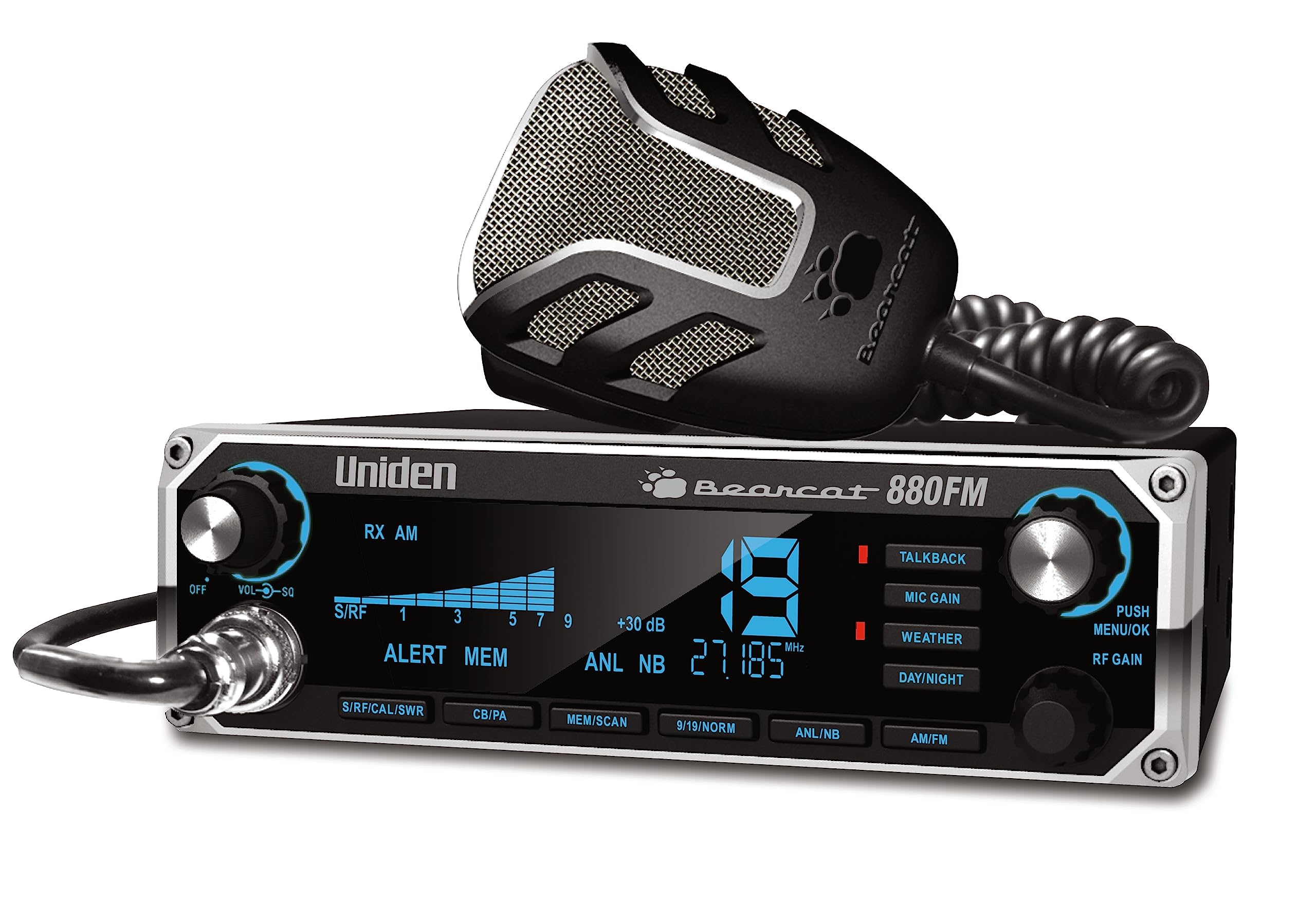 Uniden Bearcat 880Fm Cb Radio, 40 Channels With Dual-Mode Am/Fm, Large Easy-To-Read Backlit 7-Color Lcd Display, Backlit Knobs/B,WBAUVB0C8QDQMKK